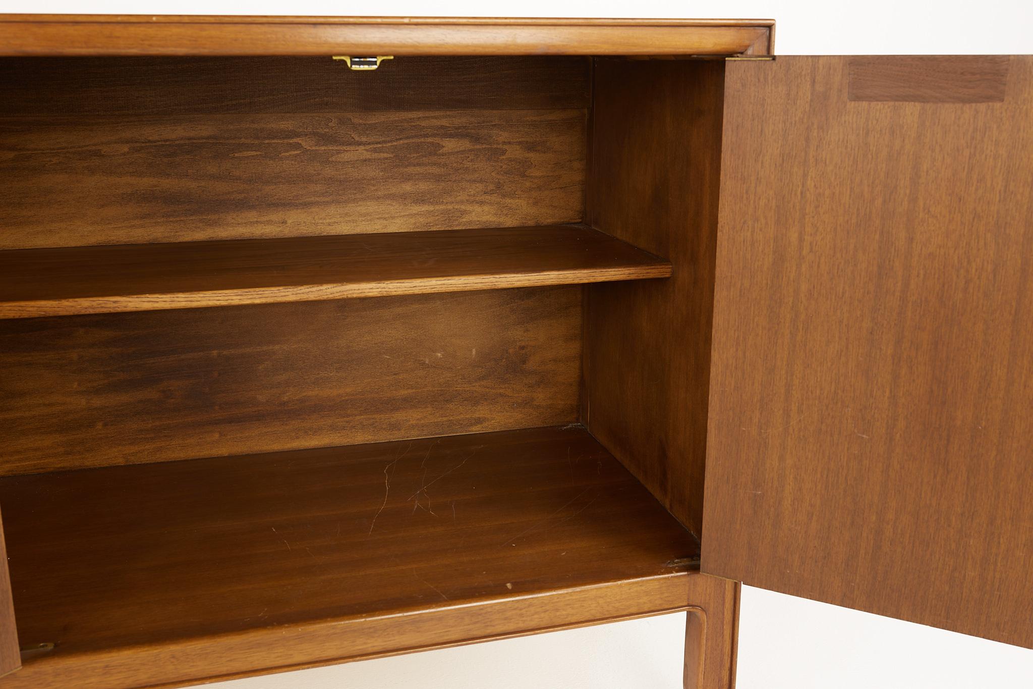 Late 20th Century John Stuart for Mount Airy Janus Collection MCM Walnut Long Sideboard Credenza