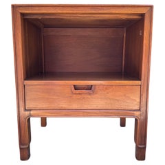 John Stuart for Mount Airy Janus Collection Walnut Nightstand / Side Table