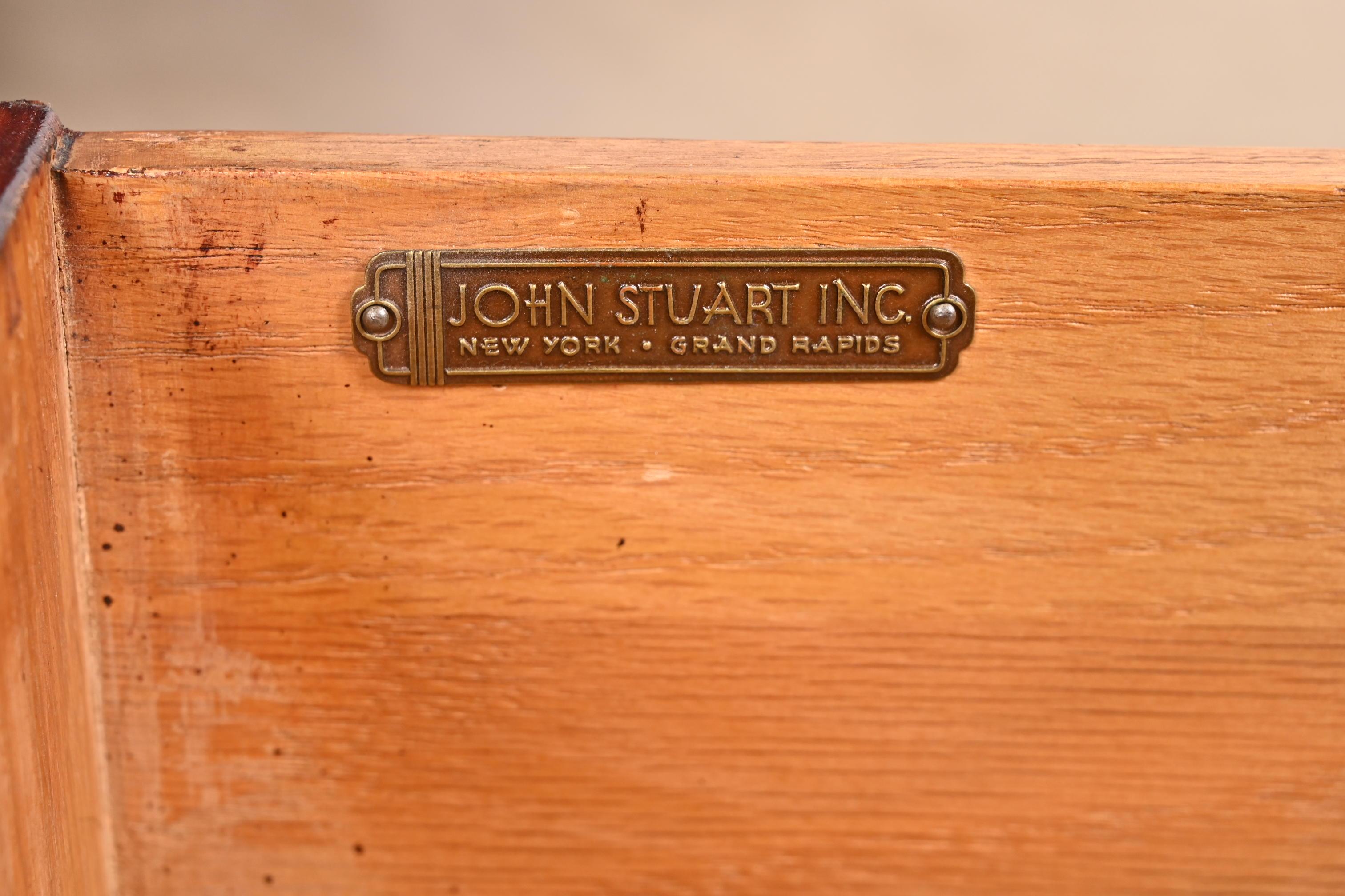 John Stuart French Regency Louis XVI Carved Mahogany Highboy Dresser, circa 1940 For Sale 3