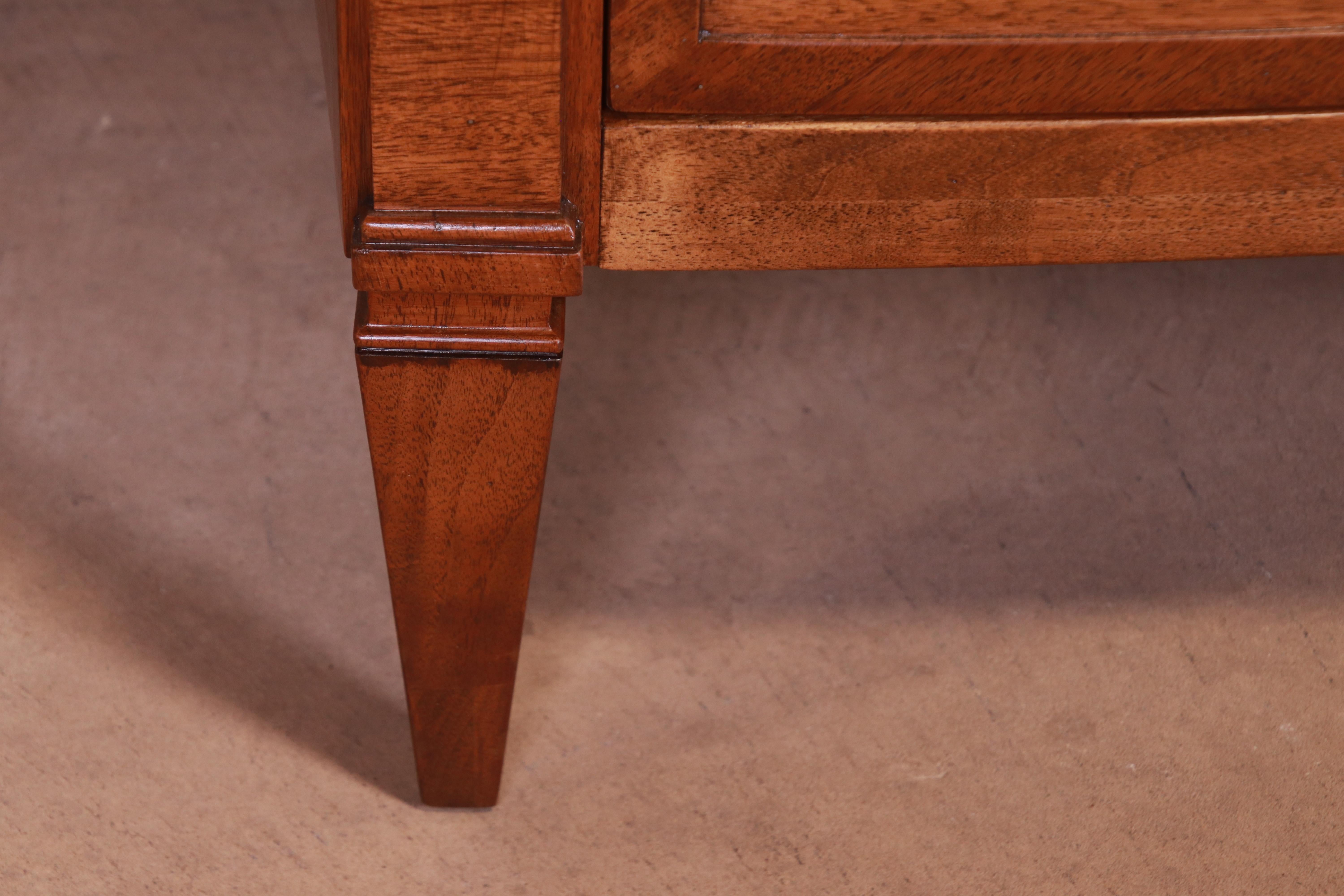 John Stuart French Regency Walnut Triple Dresser or Credenza, Newly Refinished 11