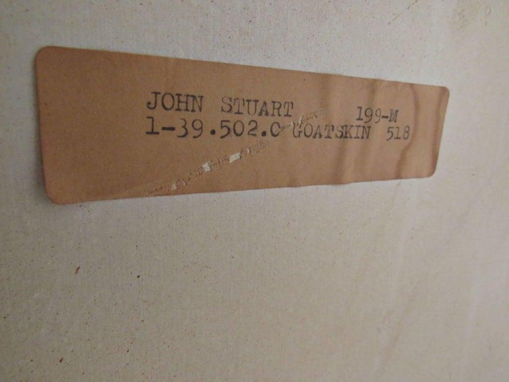 John Stuart Grand Rapids Faux Goatskin Dresser For Sale 4