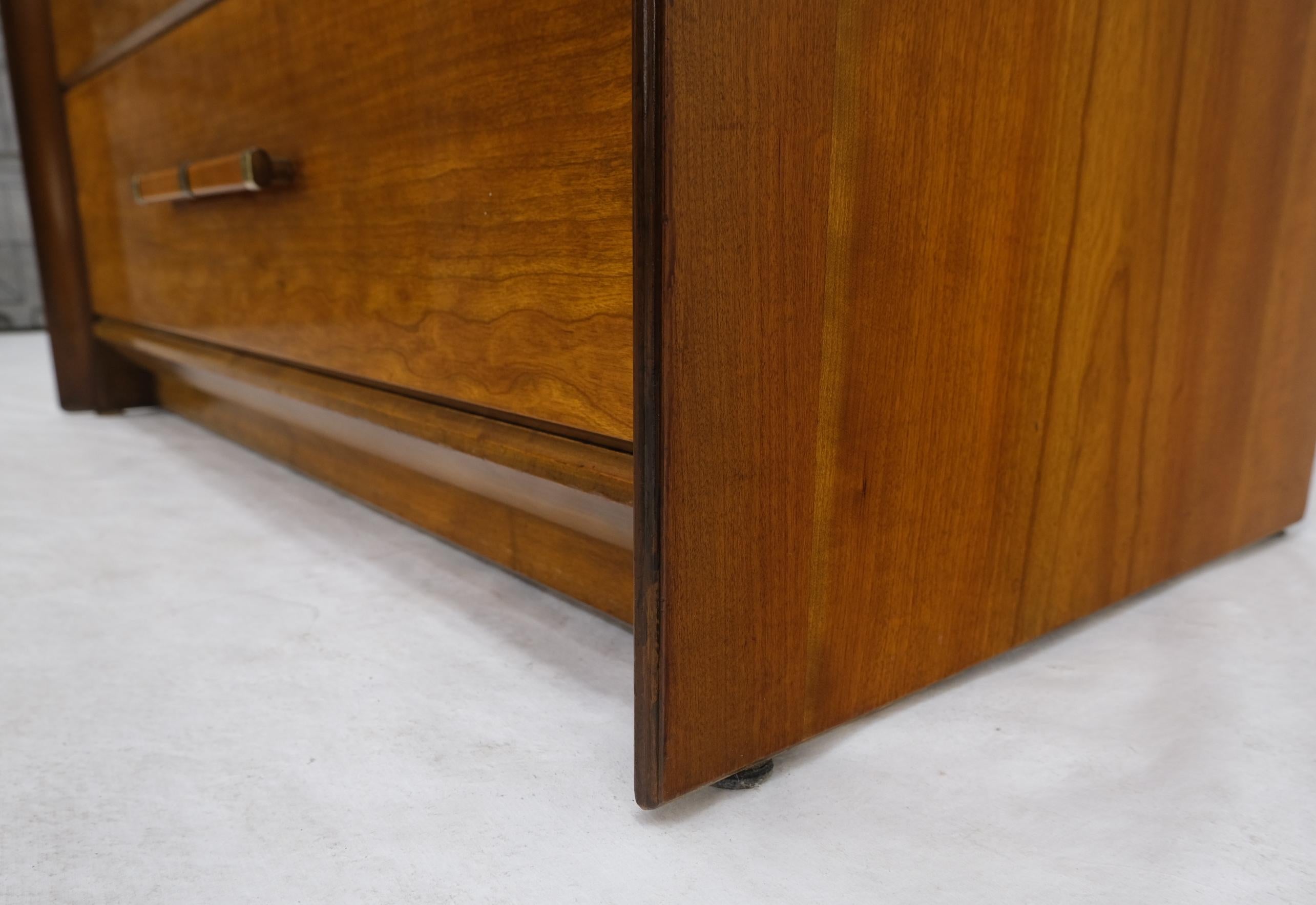 John Stuart Honey Amber Maple High Chest 6 Drawers Dresser Cabinet Wooden Pulls For Sale 5