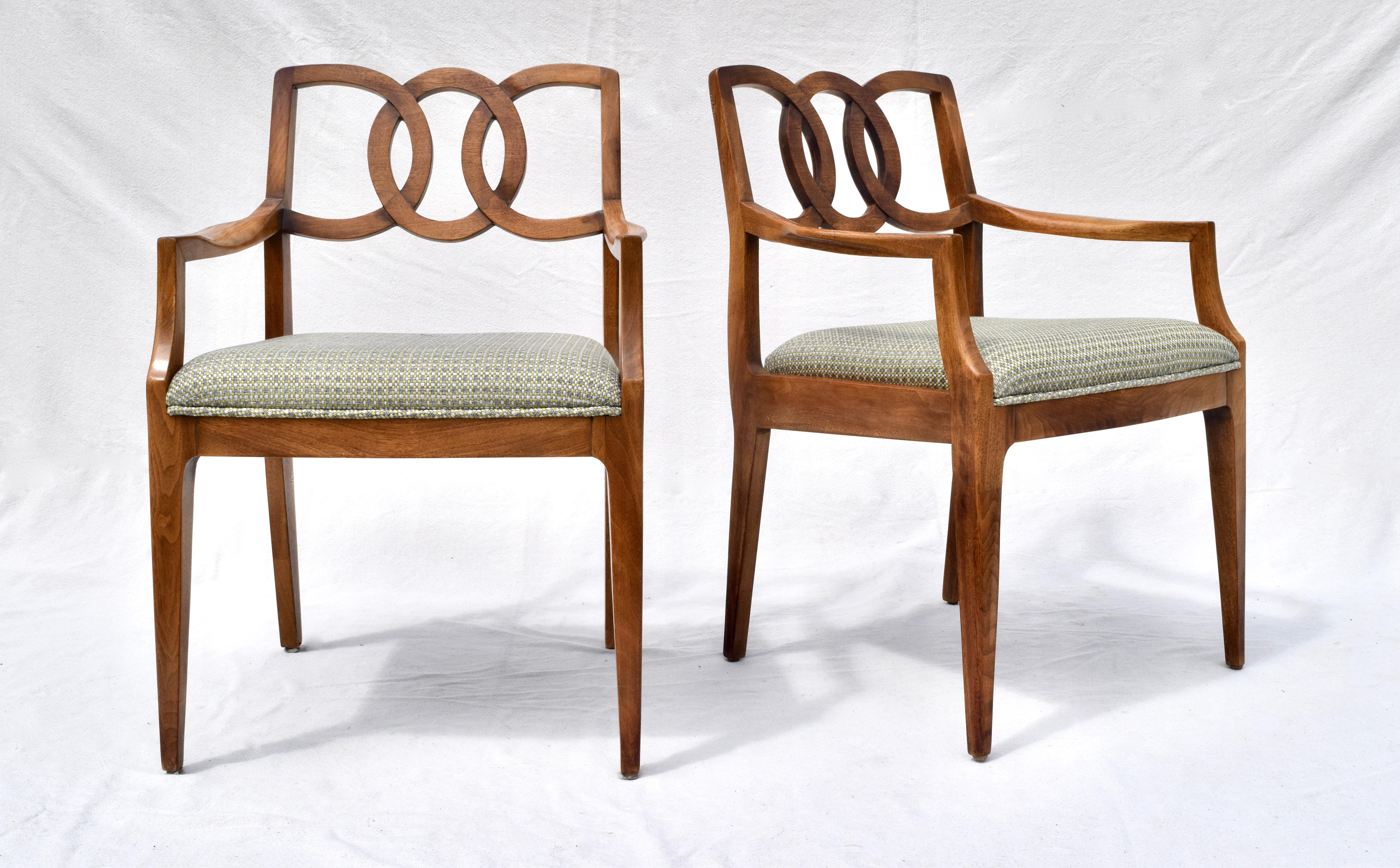 John Stuart Interlocking Backs Dining Chairs, Six Set 3