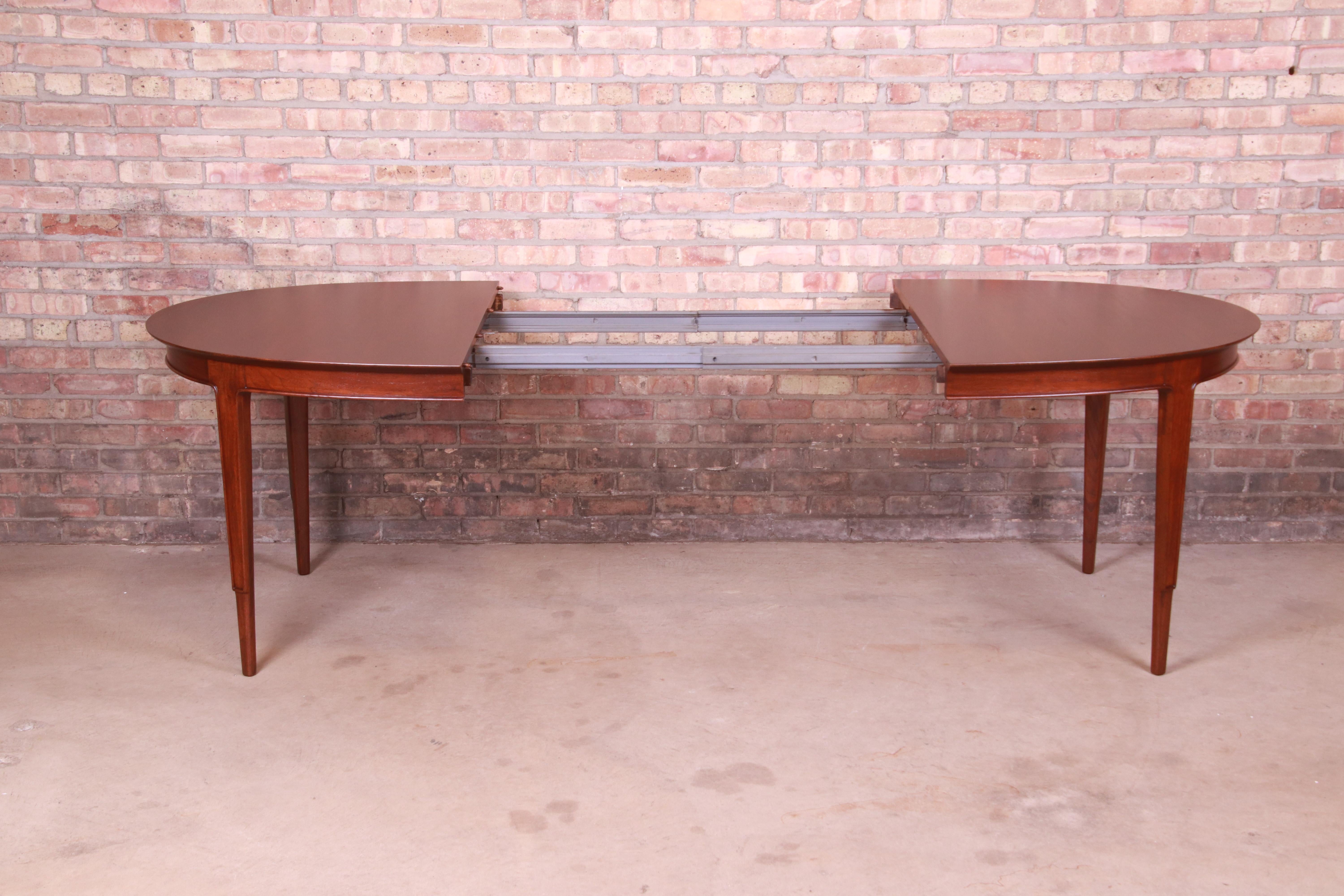 John Stuart Janus Collection Sculpted Walnut Dining Table, Newly Refinished 5