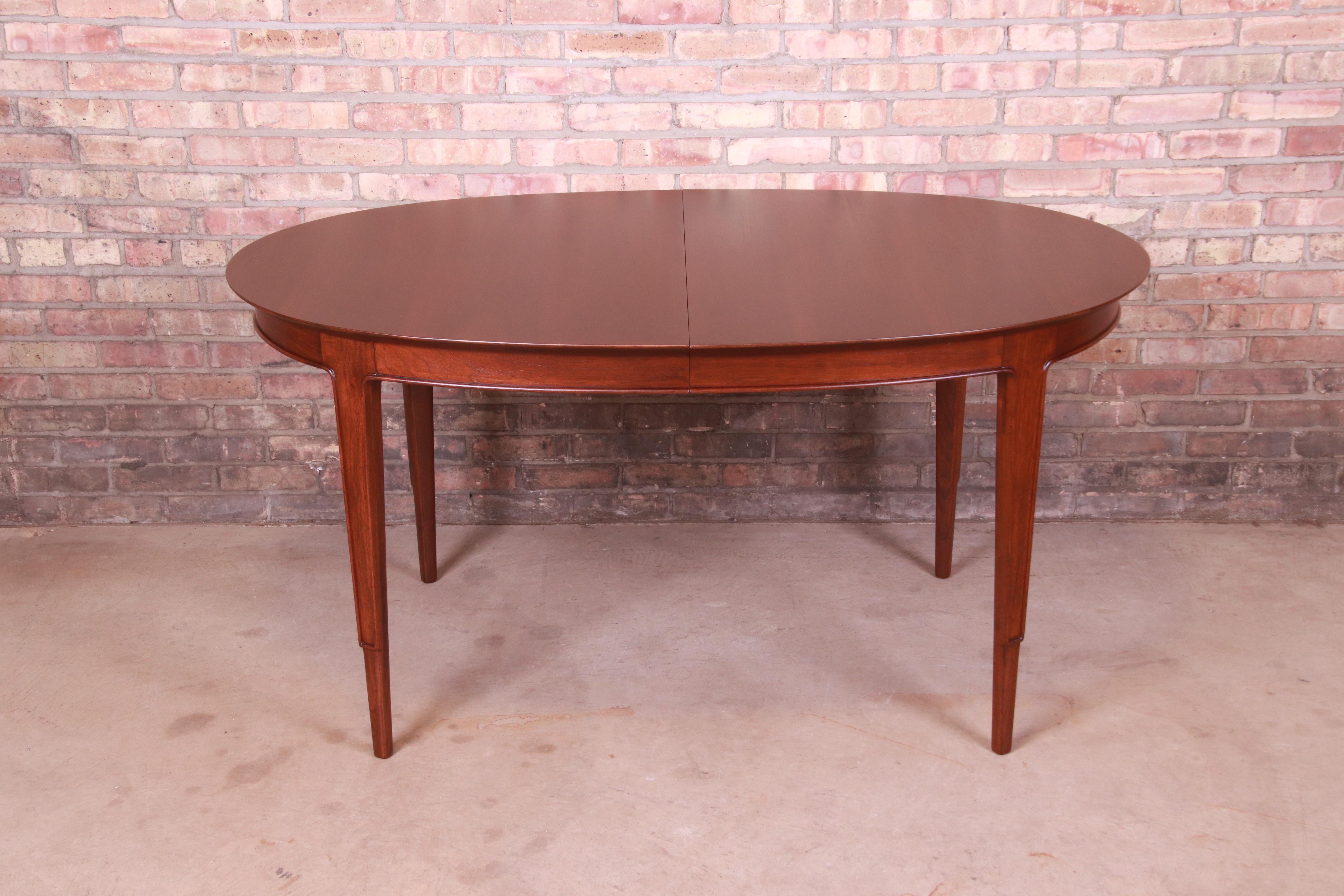John Stuart Janus Collection Sculpted Walnut Dining Table, Newly Refinished 6