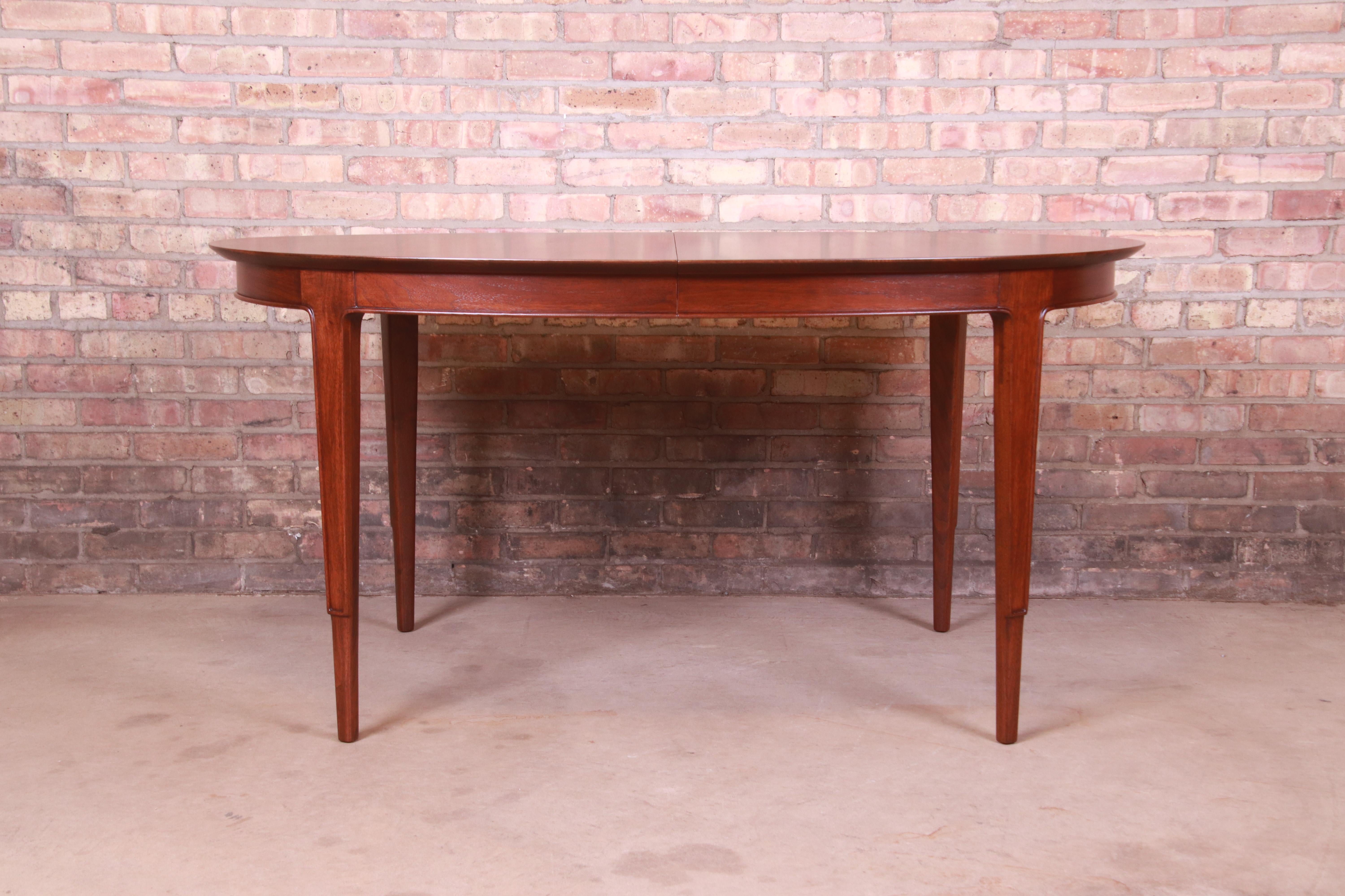 John Stuart Janus Collection Sculpted Walnut Dining Table, Newly Refinished 7
