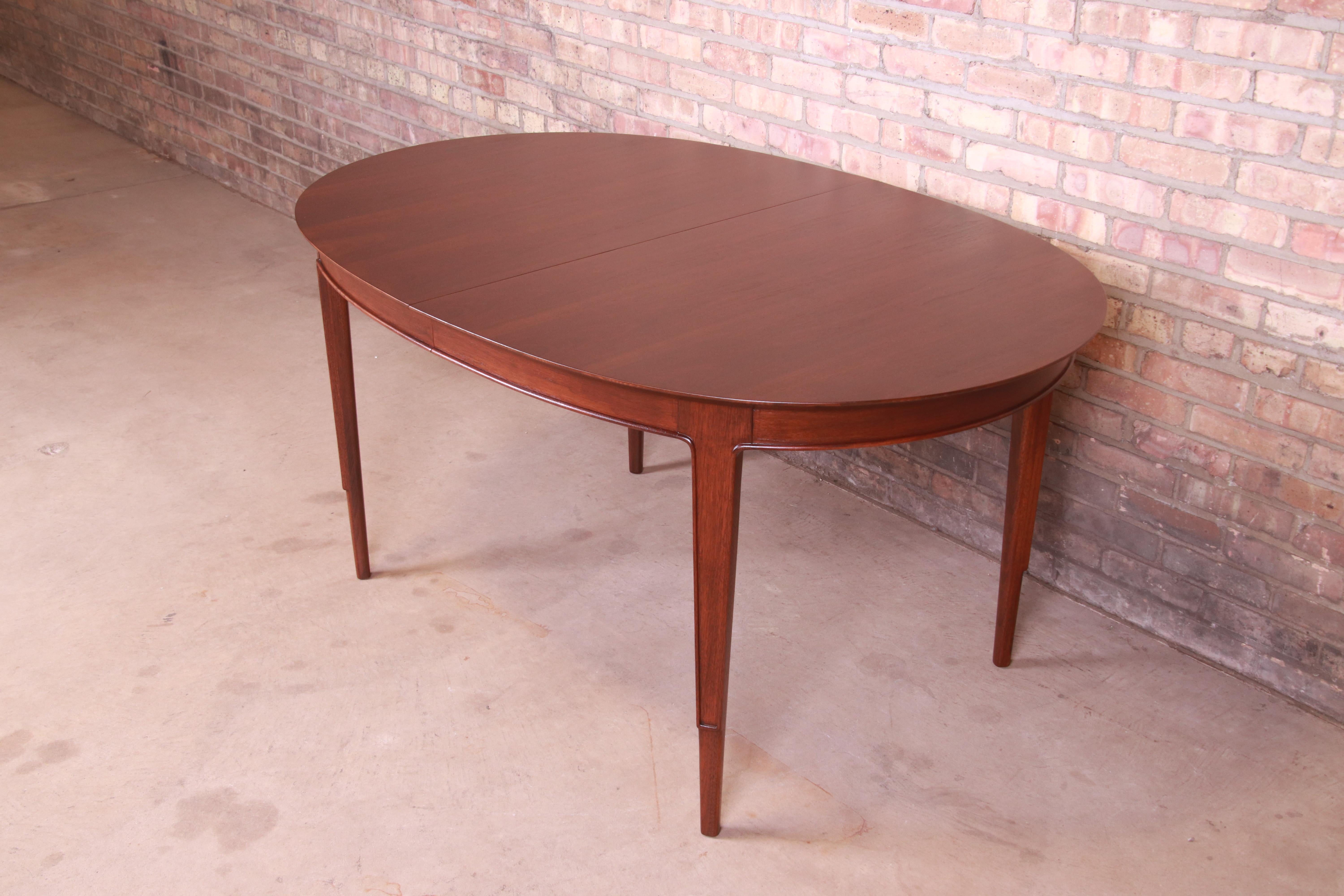 John Stuart Janus Collection Sculpted Walnut Dining Table, Newly Refinished 8