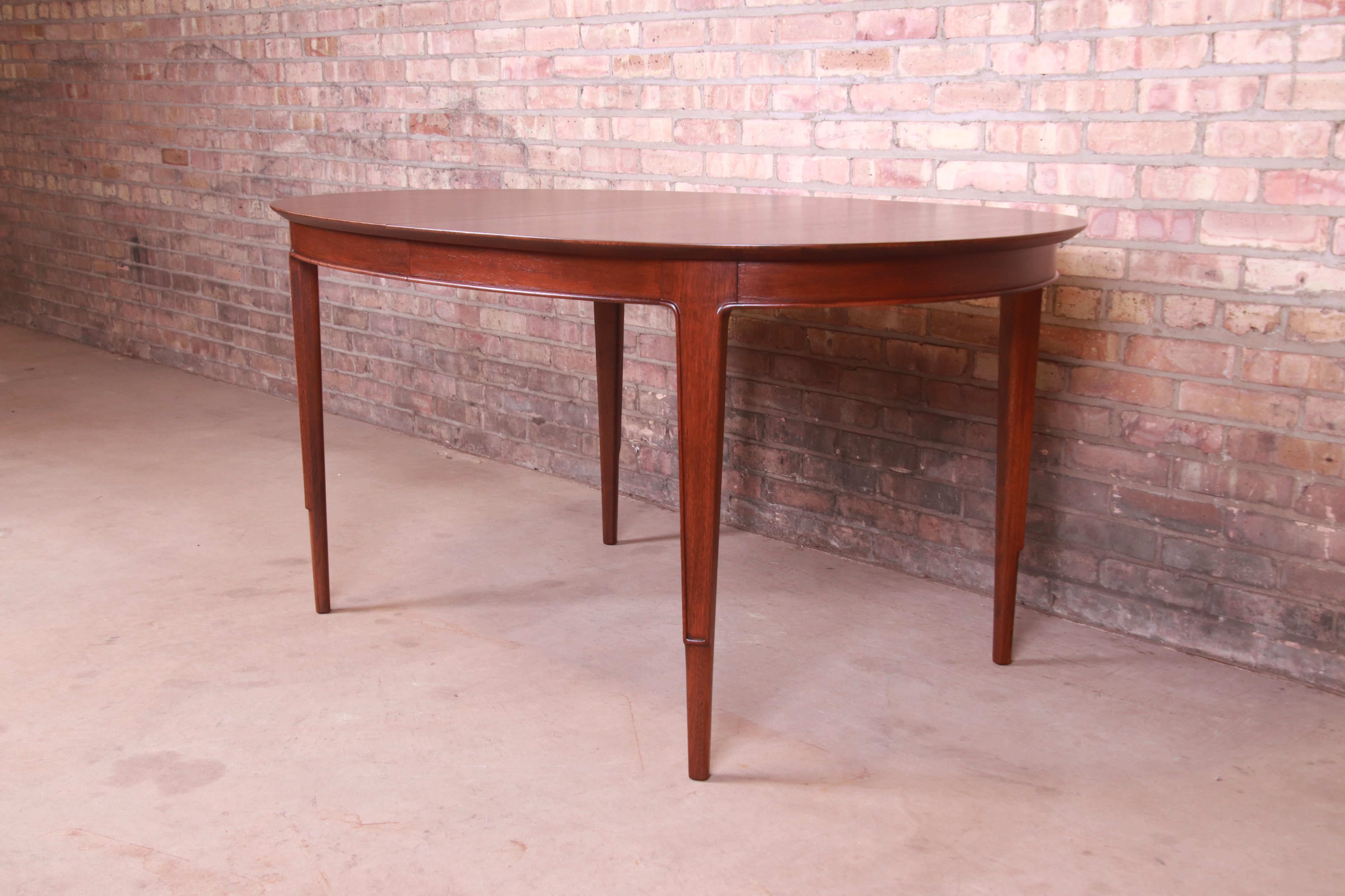 John Stuart Janus Collection Sculpted Walnut Dining Table, Newly Refinished 9