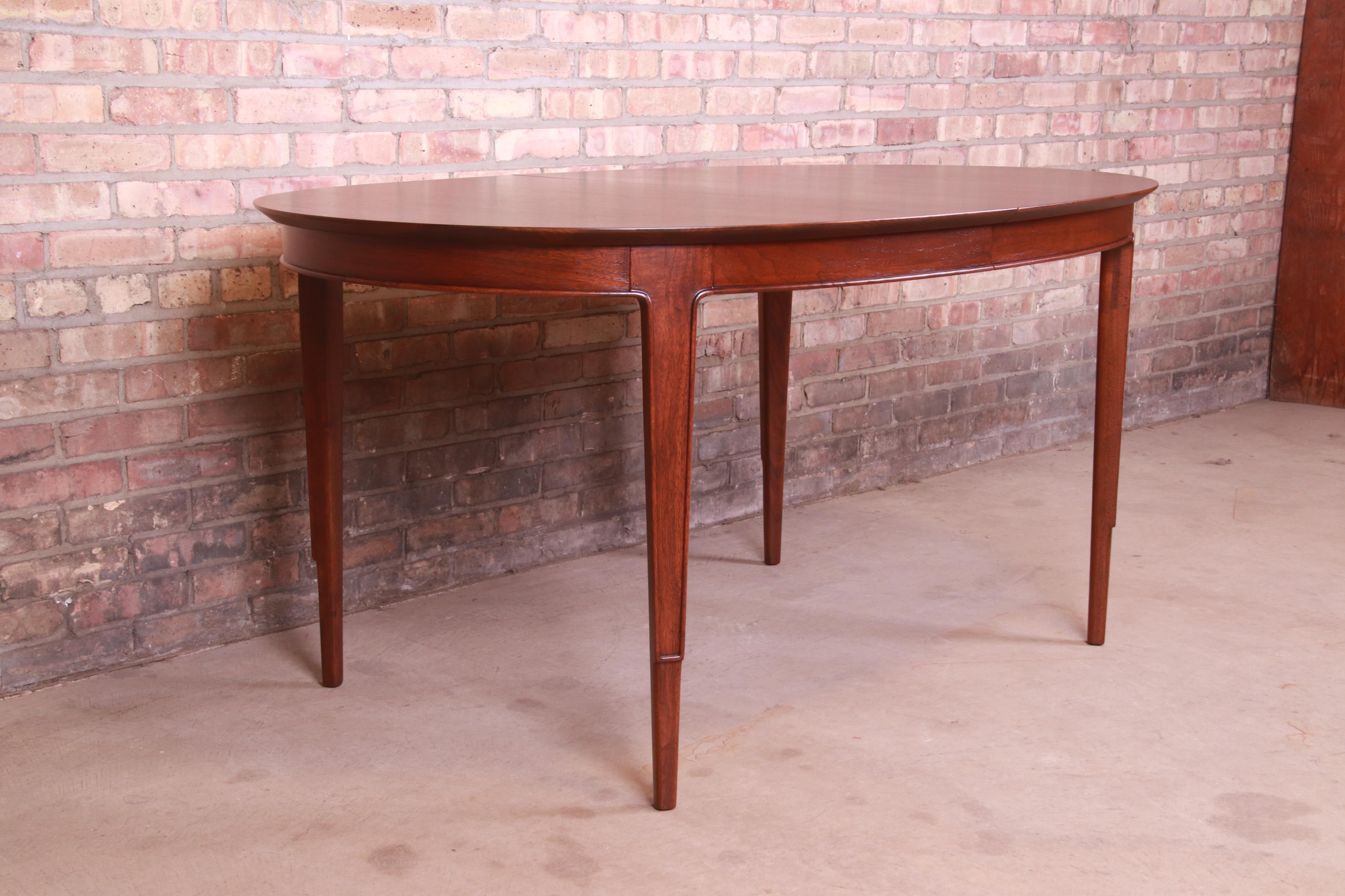 John Stuart Janus Collection Sculpted Walnut Dining Table, Newly Refinished 11