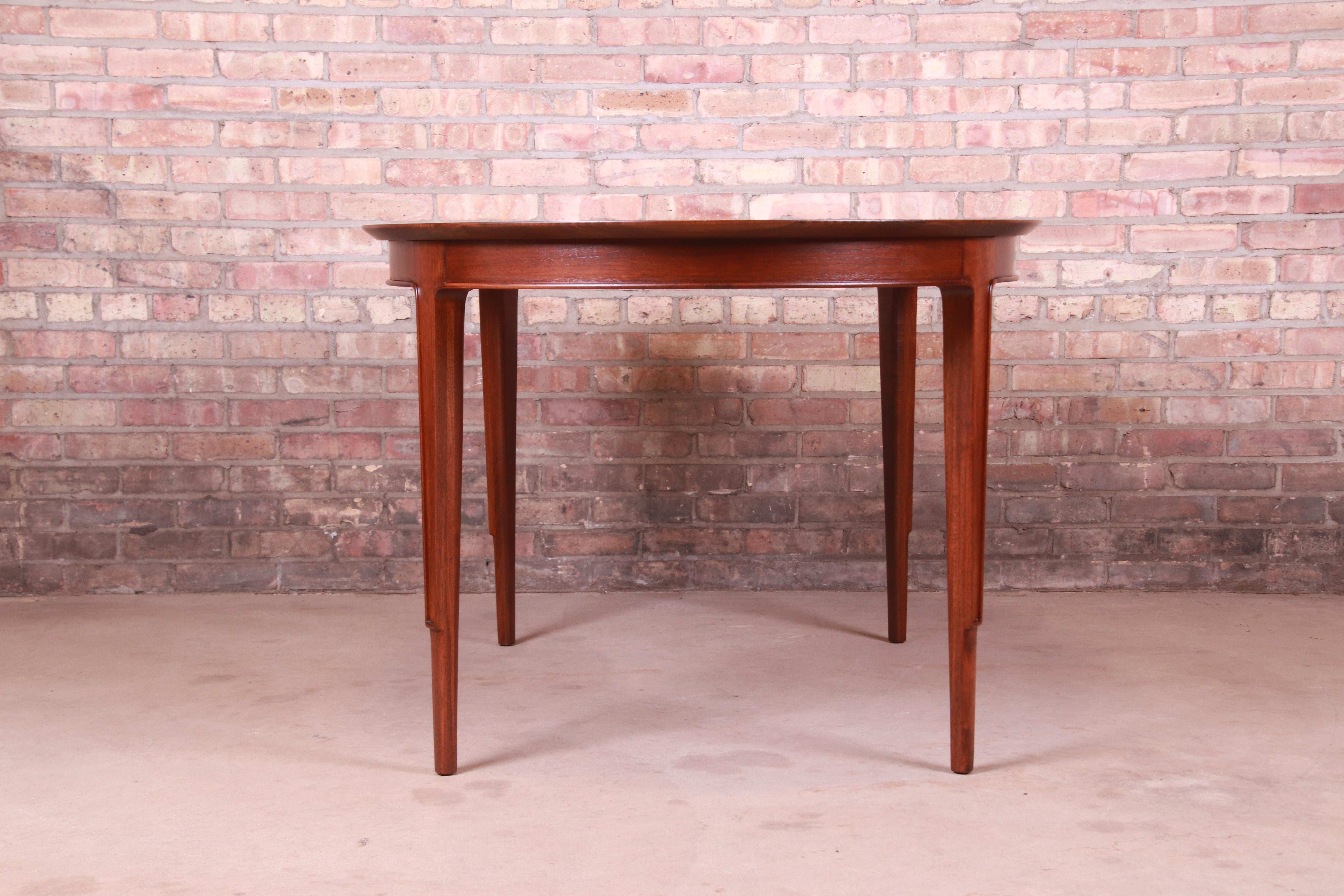 John Stuart Janus Collection Sculpted Walnut Dining Table, Newly Refinished 13