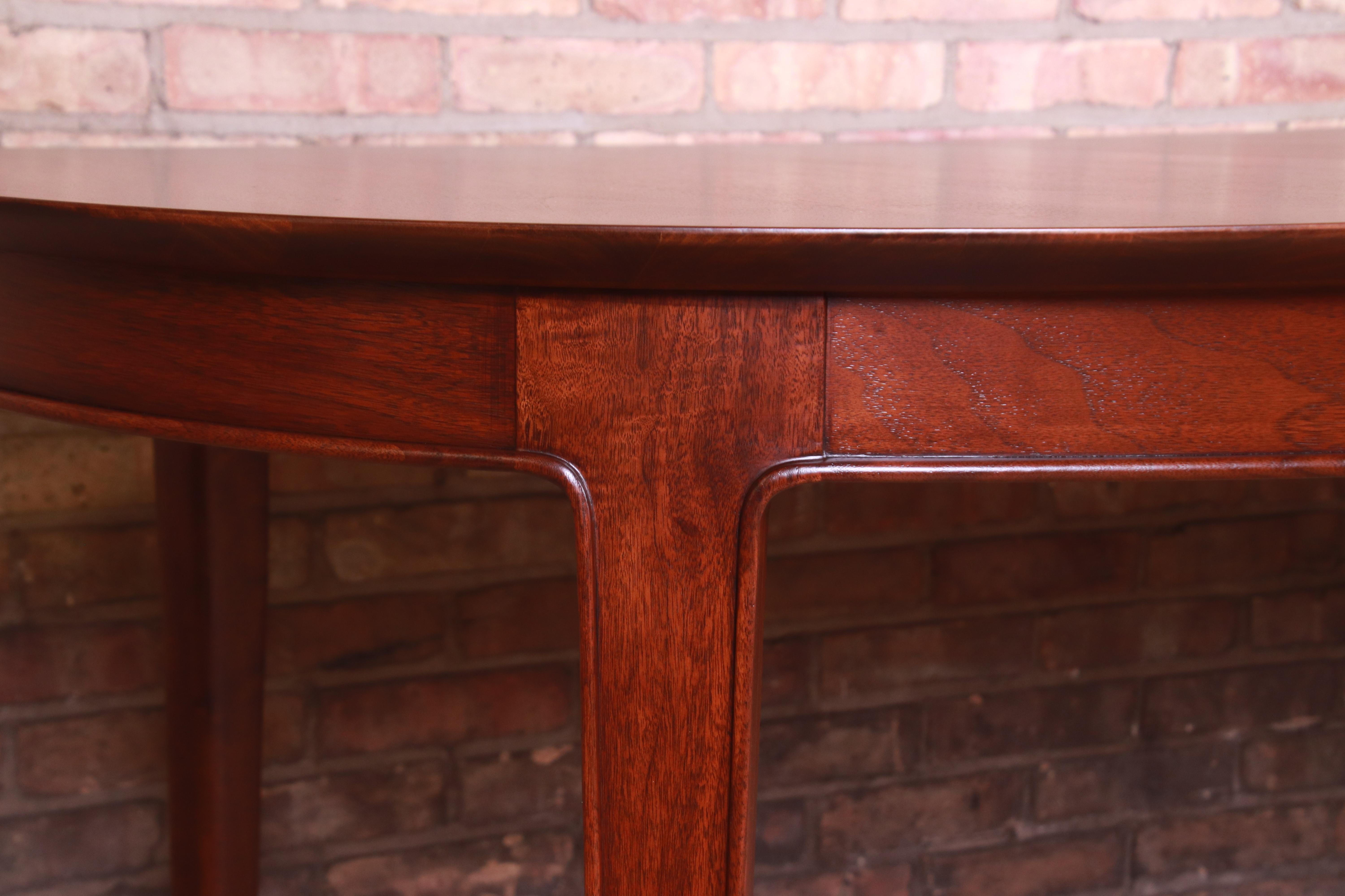 John Stuart Janus Collection Sculpted Walnut Dining Table, Newly Refinished 3