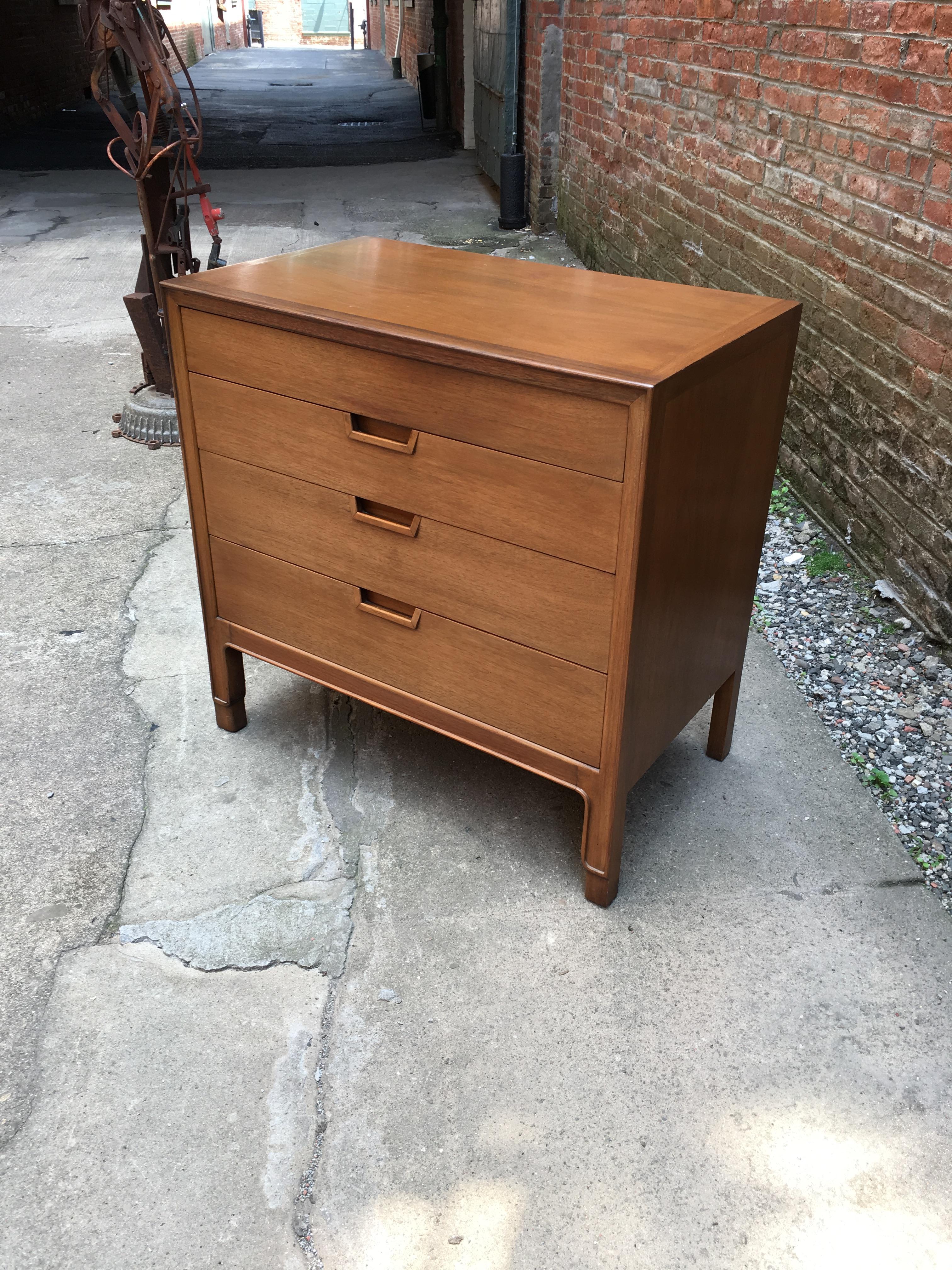 Mid-20th Century John Stuart Janus Collection Walnut Bachelor's Chest