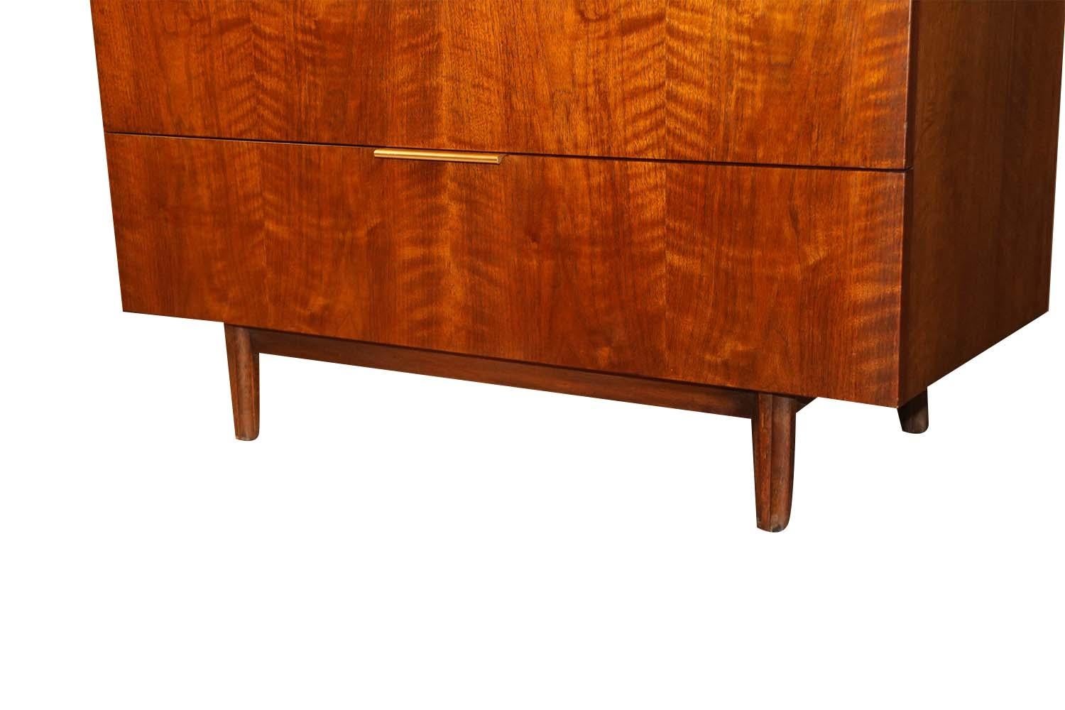 John Stuart Midcentury Highboy Walnut Dresser For Sale 4