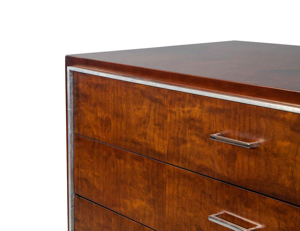 John Stuart Mid-Century Modern Chest with Metal Inlay 5