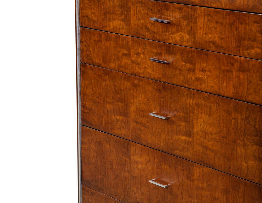 John Stuart Mid-Century Modern Chest with Metal Inlay 1