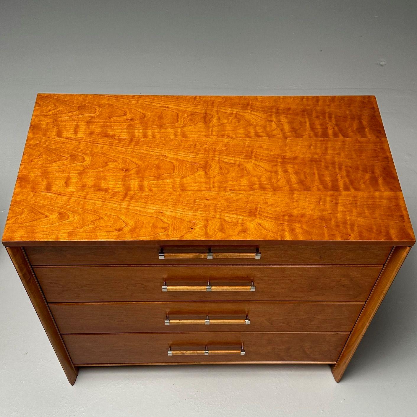 John Stuart, Mid-Century Modern, Dressers, Birdseye Maple, Chrome, USA, 1960s 6