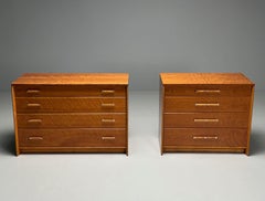 John Stuart, Mid-Century Modern, commodes, érable piqué, chrome, États-Unis, années 1960