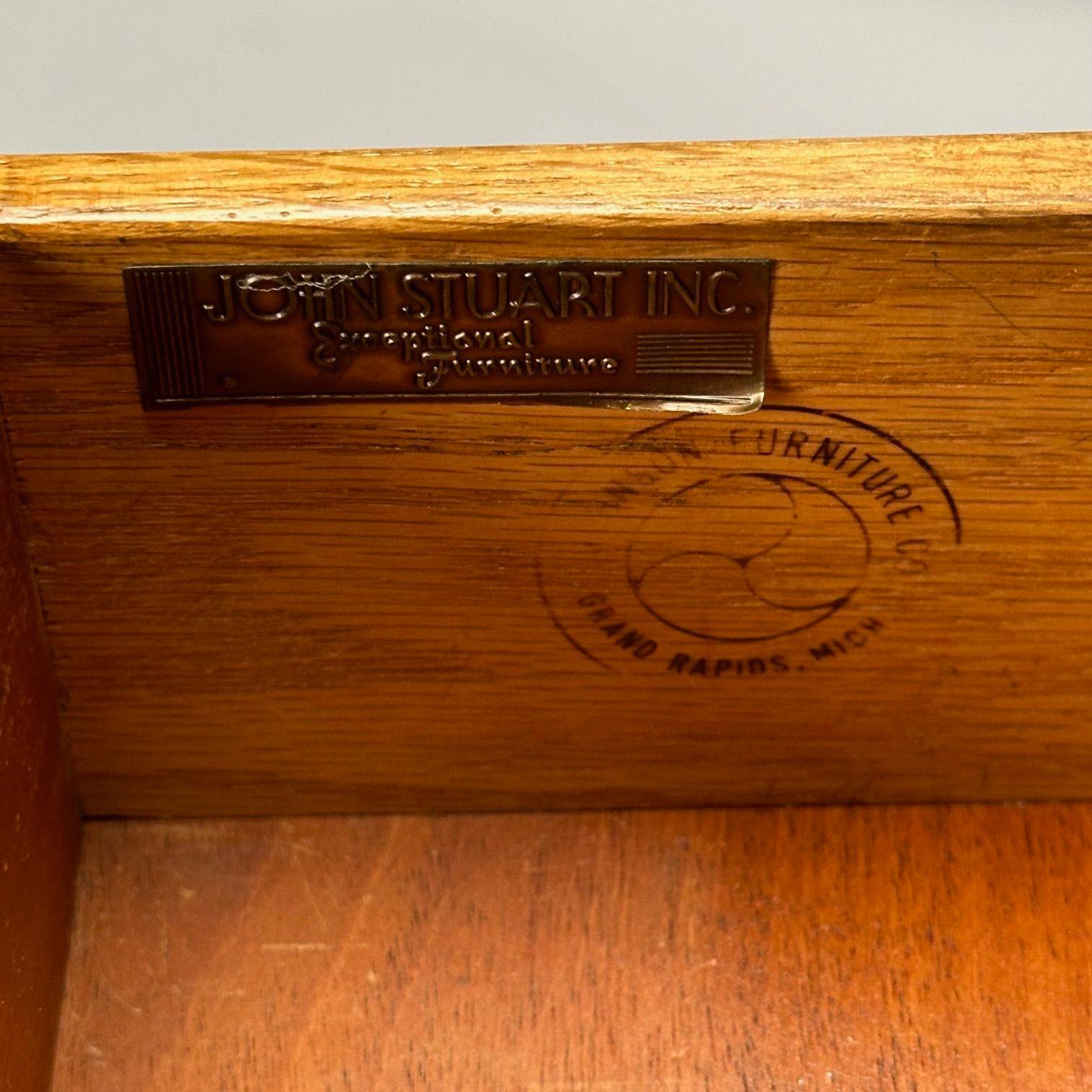 John Stuart, Mid-Century Modern, Dressers, Birdseye Maple, Chrome, USA, 1960s 2