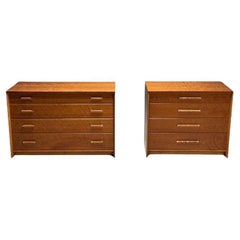 John Stuart, Mid-Century Modern, Dressers, Birdseye Maple, Chrome, USA, 1960s