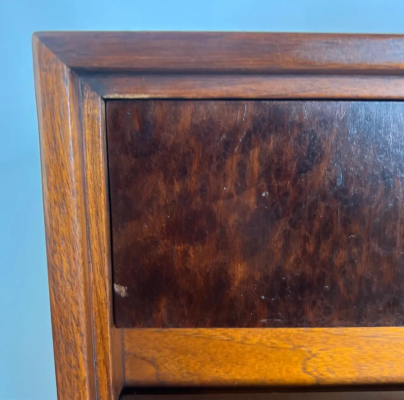 John Stuart Mid-Century Modern Walnut and Burl Wood Sideboard Credenza For Sale 4