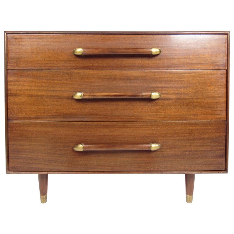 John Stuart MidCentury Modern Walnut Dresser For Sale at 1stDibs