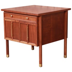 John Stuart Mid-Century Modern Walnut Nightstand, Newly Refinished