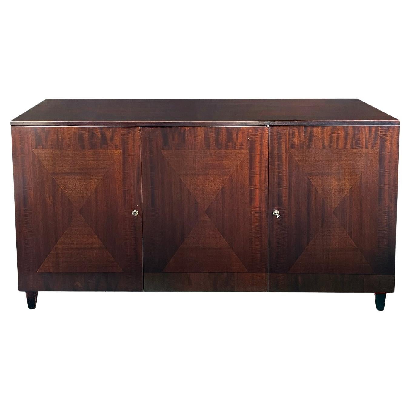 John Stuart Mid-century Three-Door Mahogany Cabinet/Sideboard/Credenza