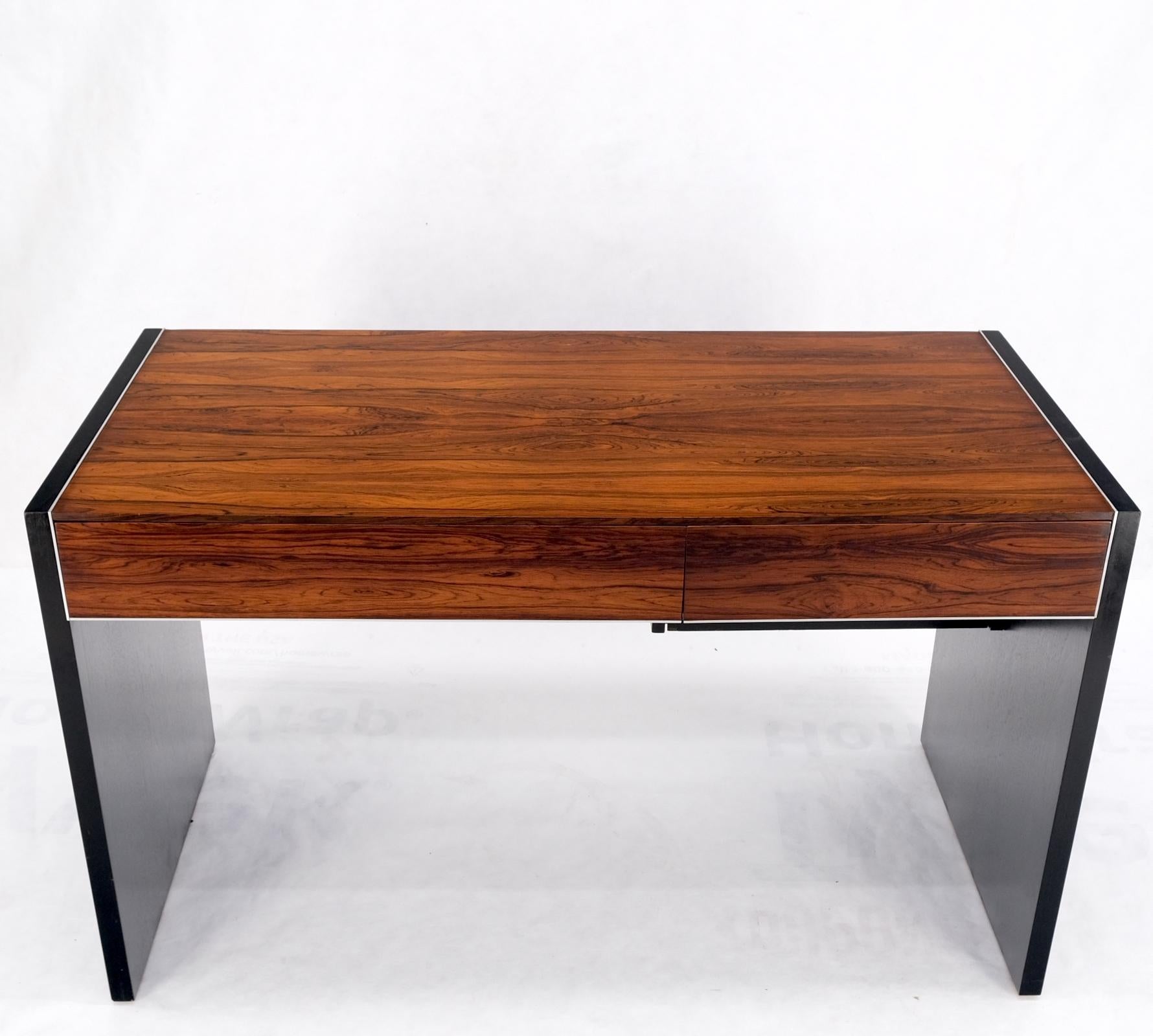 John Stuart Milo Baughman Style Rosewood Small Desk Writing Table W/ File Drawer 4