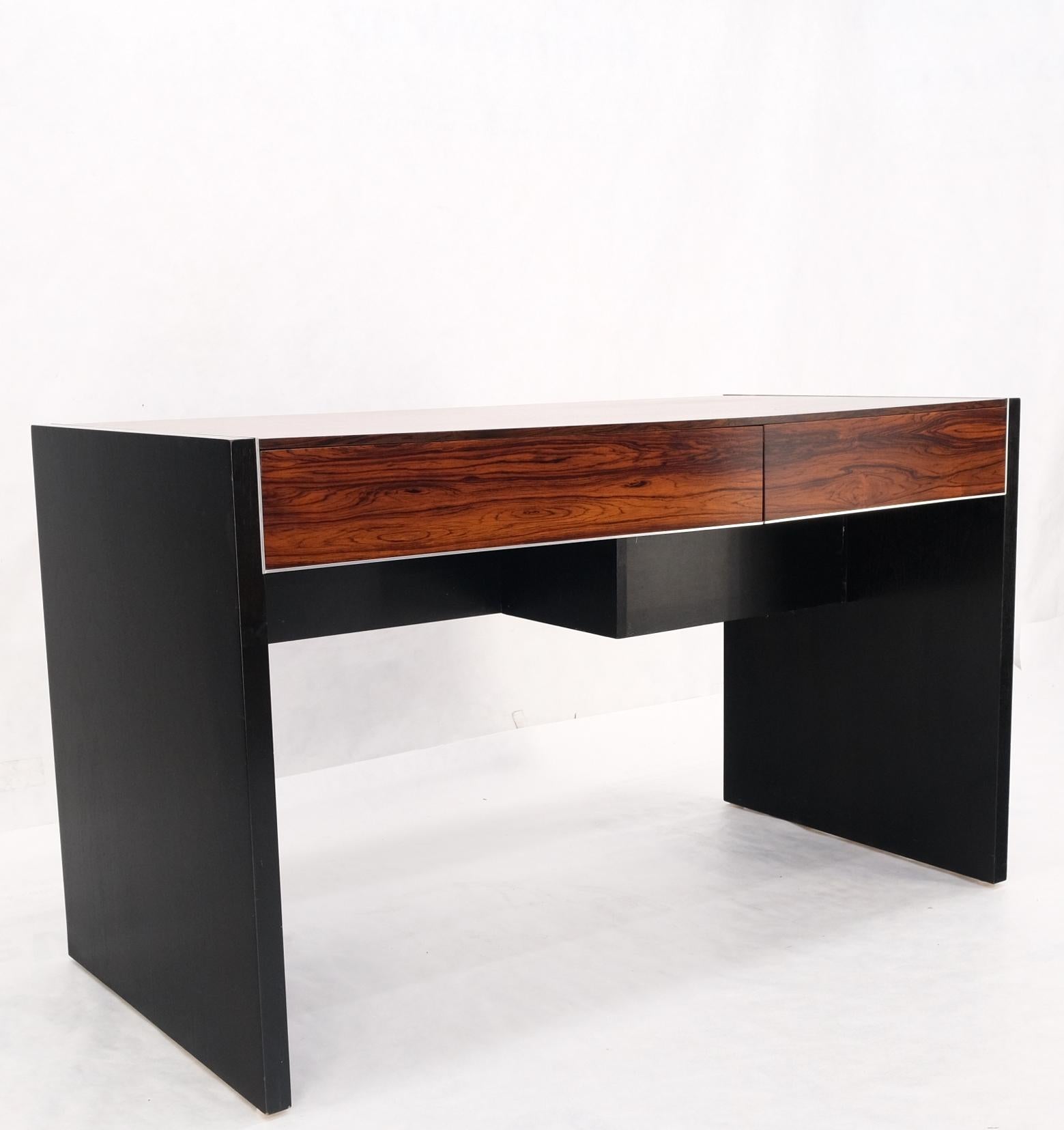 John Stuart Milo Baughman Style Rosewood Small Desk Writing Table W/ File Drawer 5