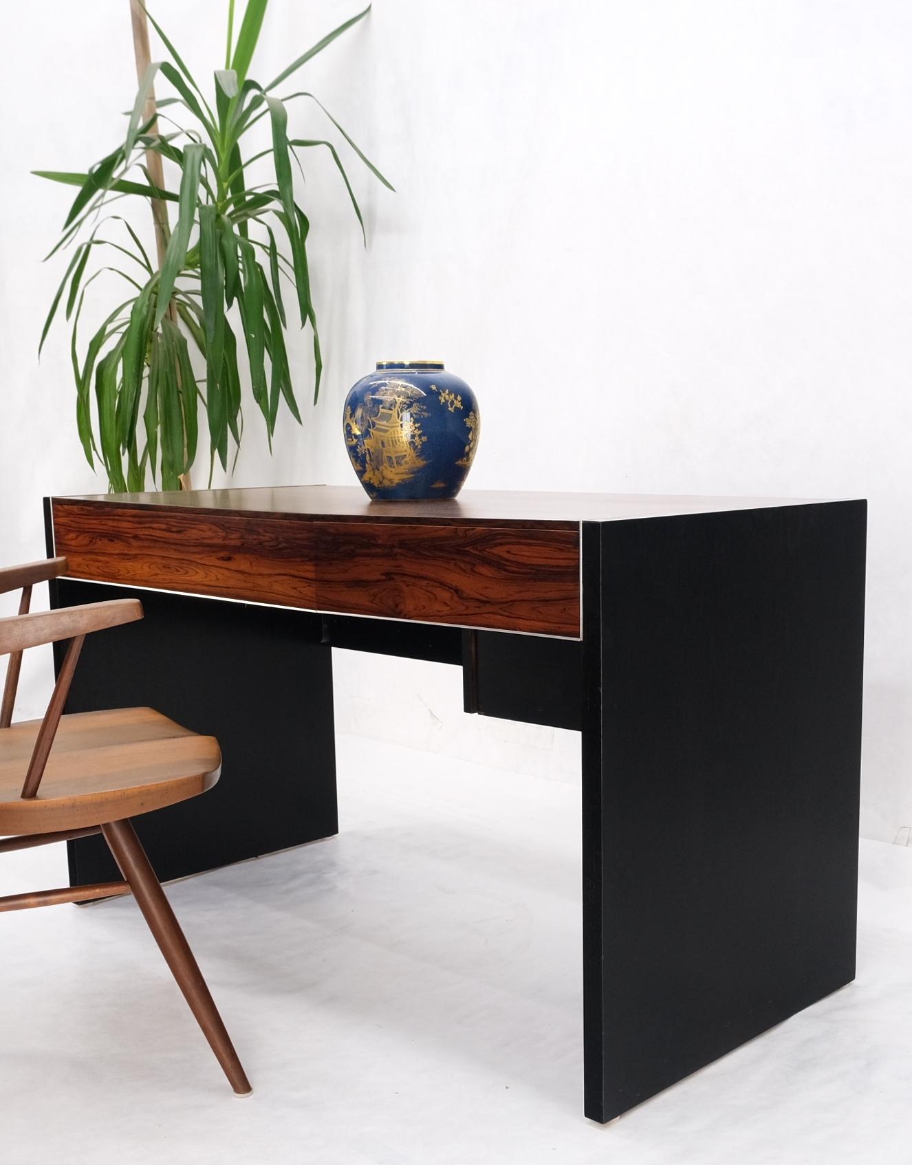 John Stuart Milo Baughman Style Rosewood Small Desk Writing Table W/ File Drawer 7