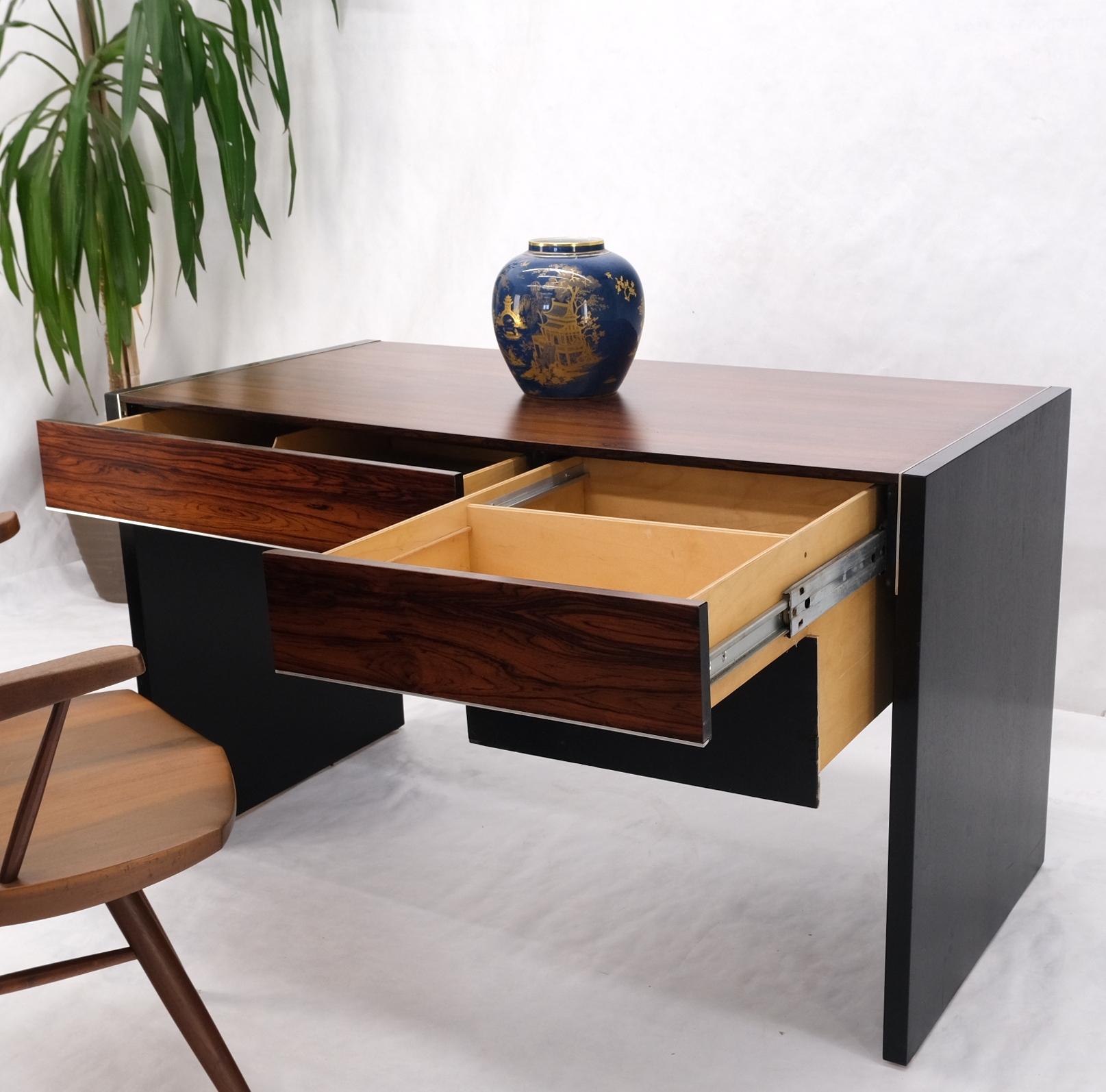 John Stuart Milo Baughman Style Rosewood Small Desk Writing Table W/ File Drawer 9