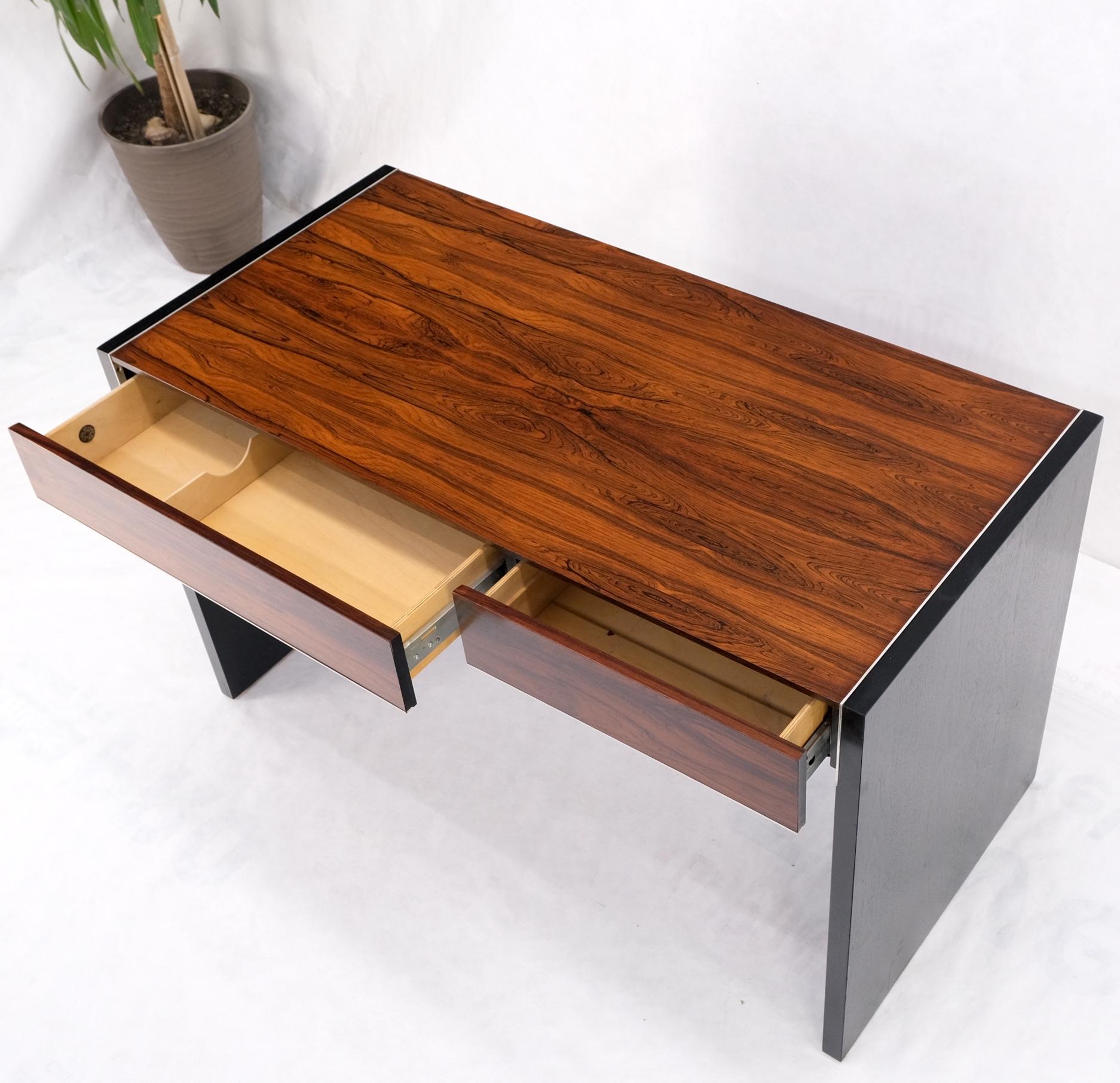 John Stuart Milo Baughman Style Rosewood Small Desk Writing Table W/ File Drawer 11