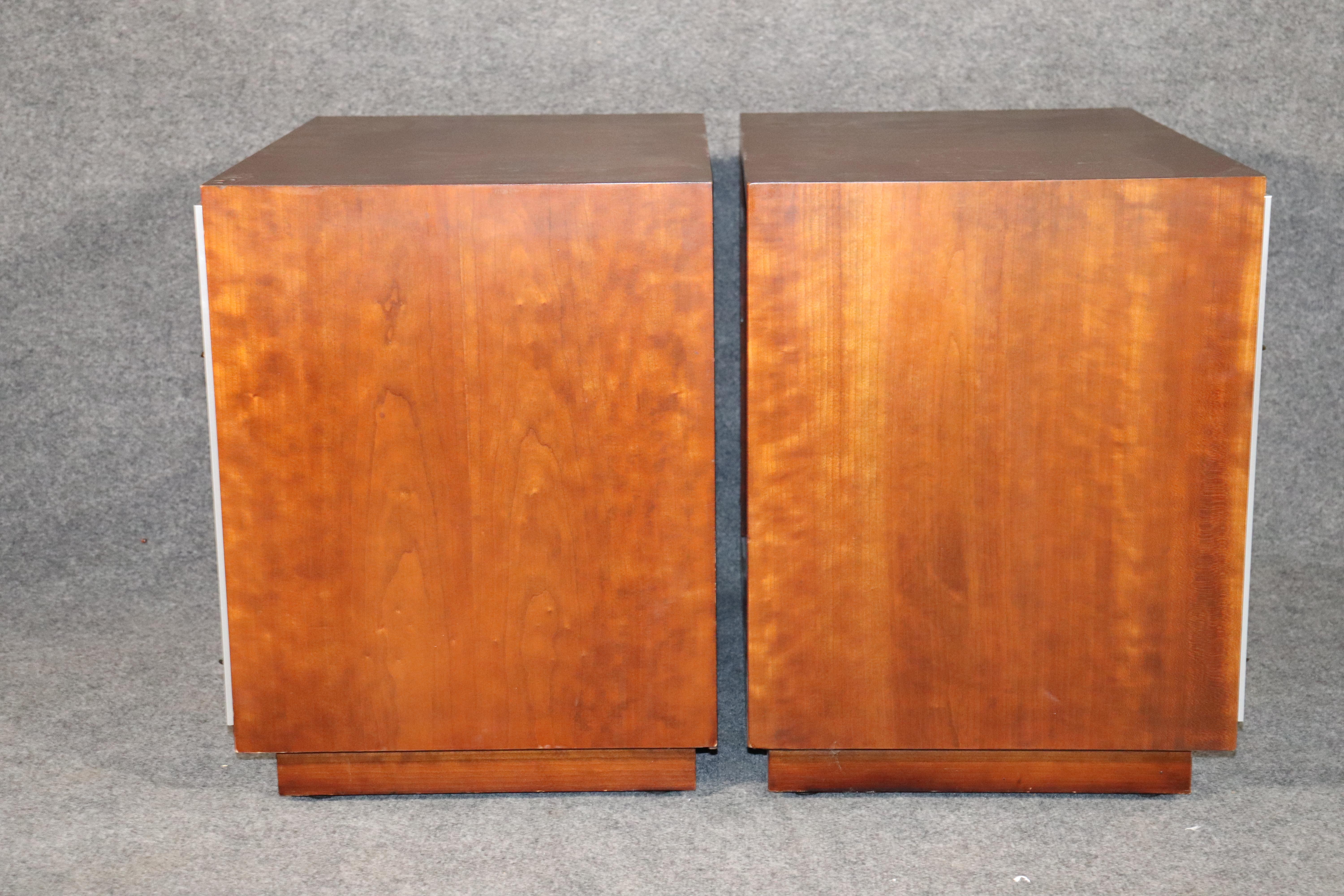 Walnut John Stuart Nightstands For Sale