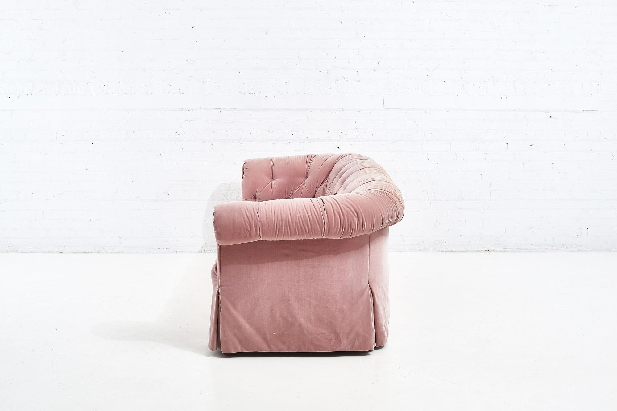 John Stuart Pink Sofa, 1988 In Good Condition In Chicago, IL