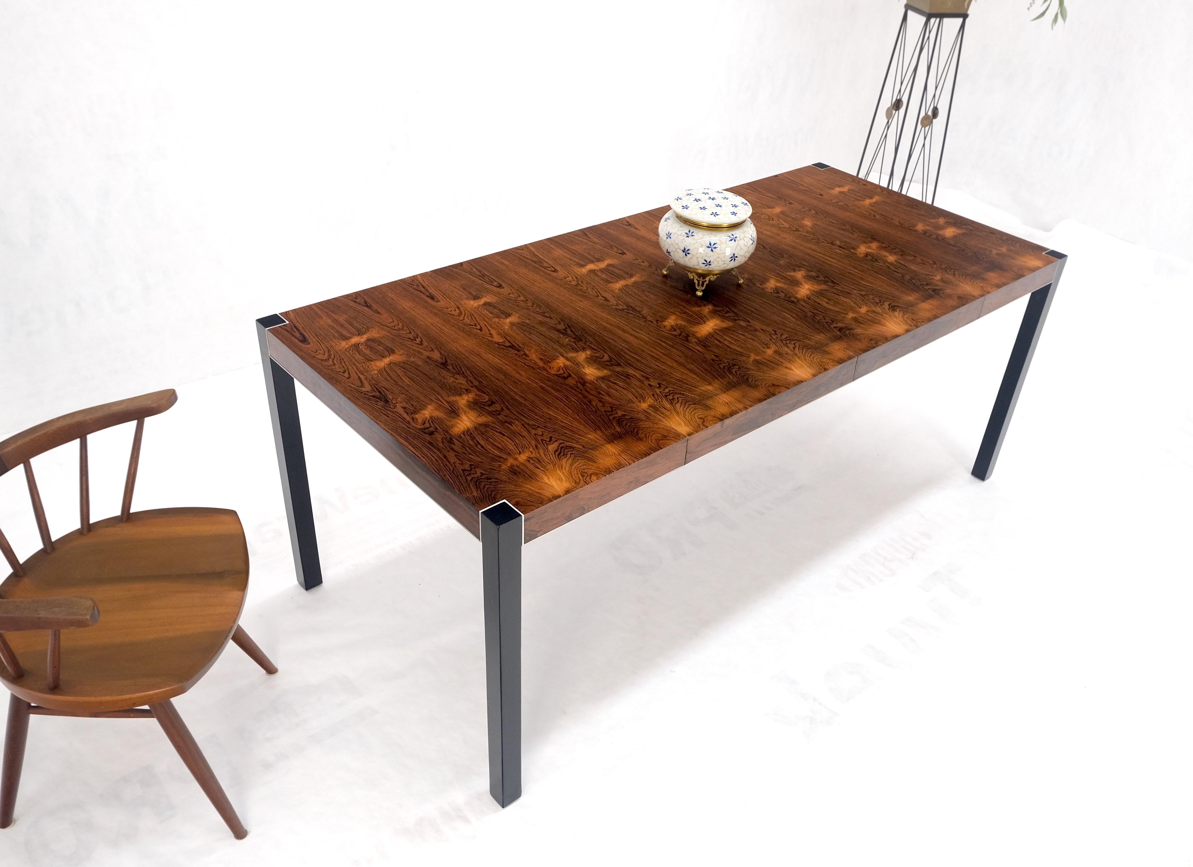 John Stuart Rosewood Top Square Top Game Dining Table Two Extension Boards MINT! For Sale 9