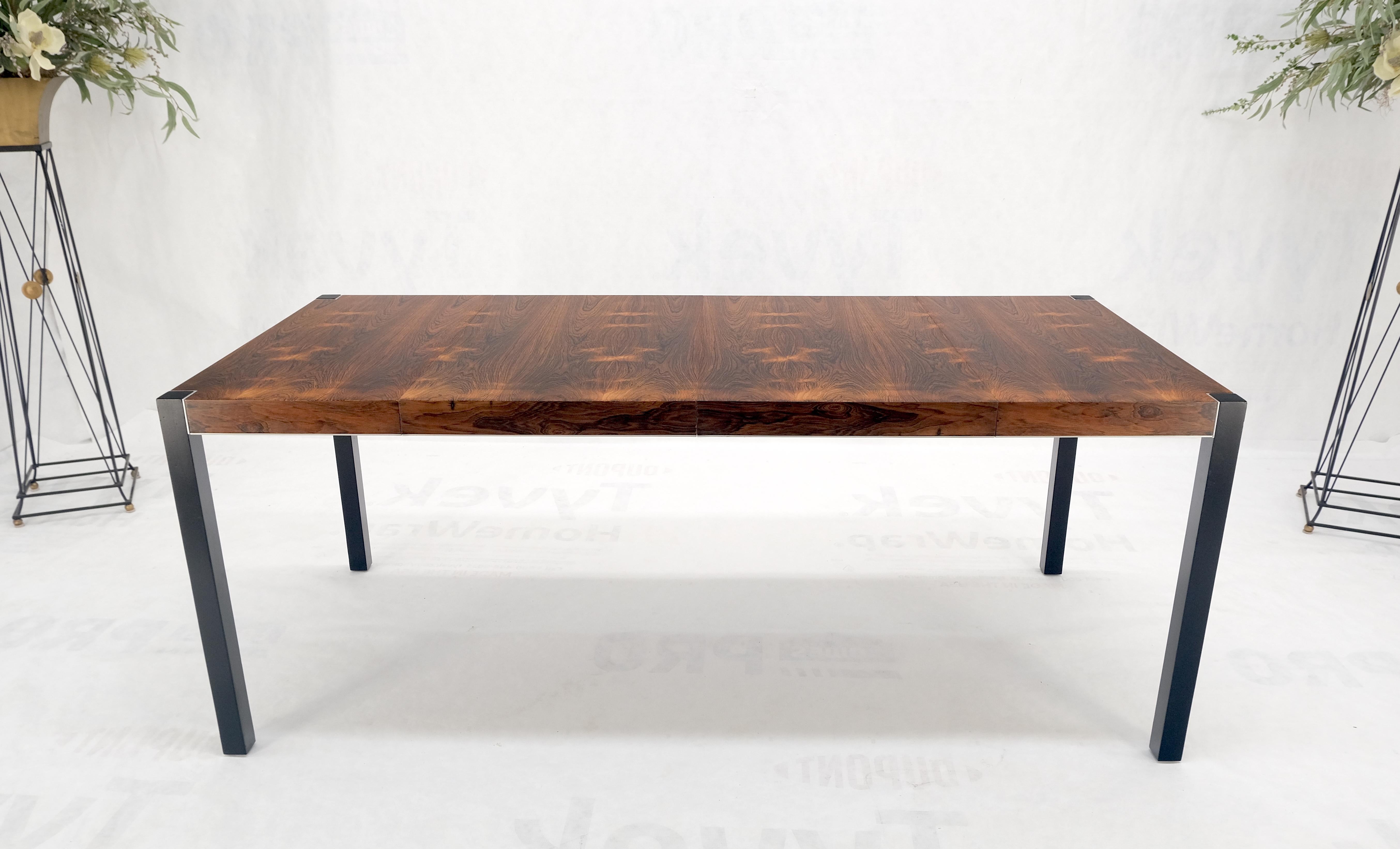 John Stuart Rosewood Top Square Top Game Dining Table Two Extension Boards MINT! For Sale 2