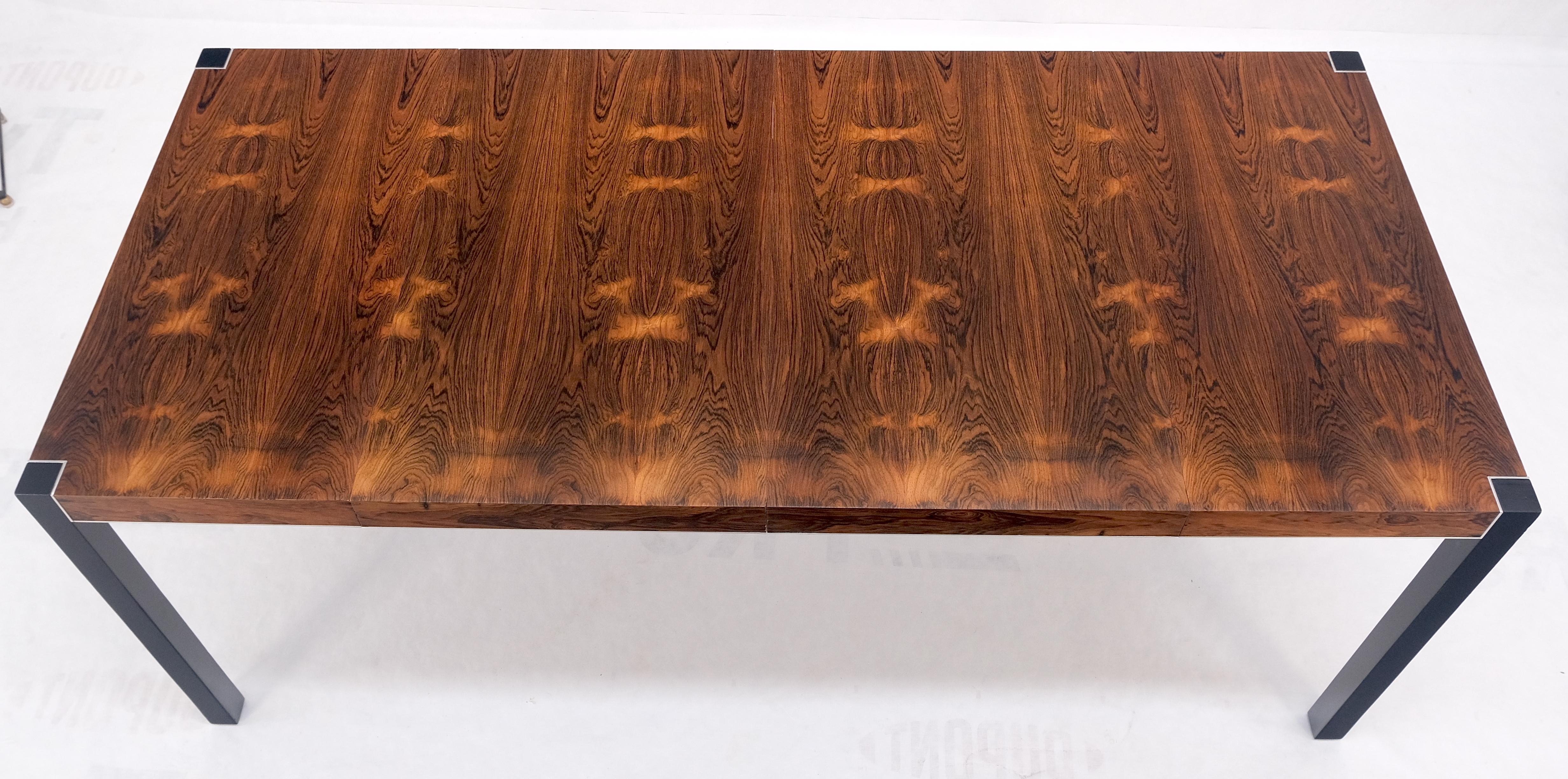 John Stuart Rosewood Top Square Top Game Dining Table Two Extension Boards MINT! For Sale 3