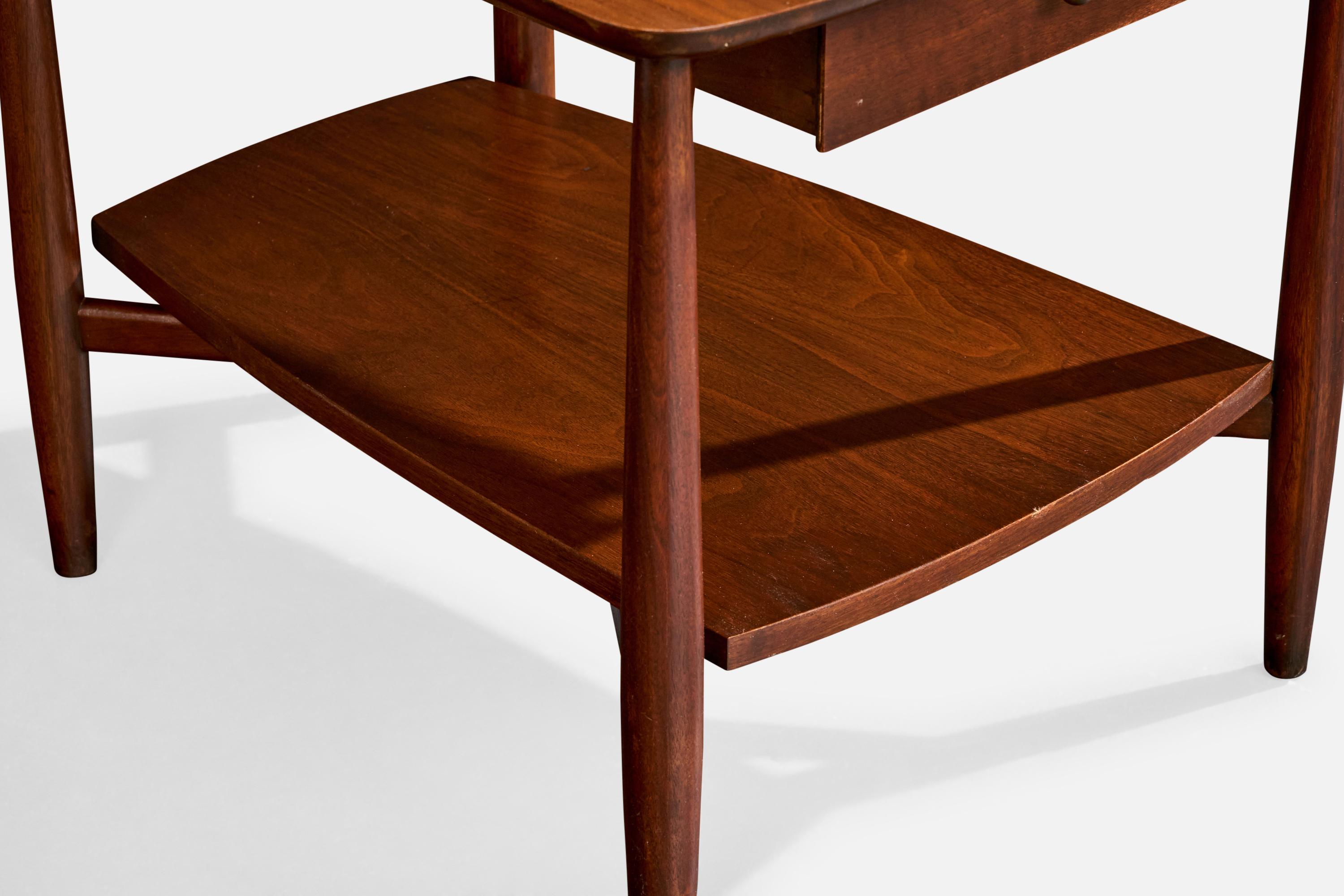 John Stuart, Tavolini, Noce, Ottone, USA, anni '50 in vendita 5