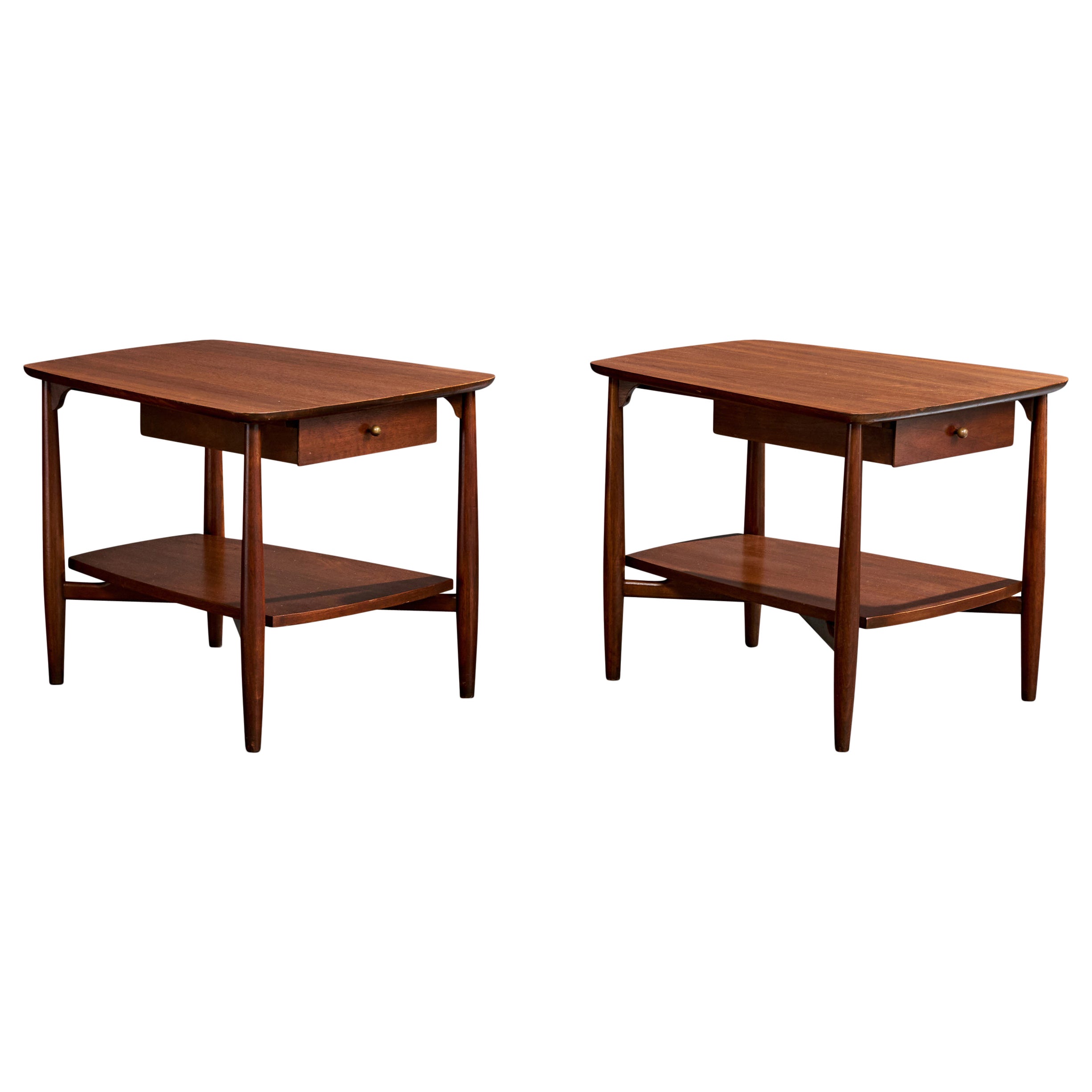 John Stuart, Tavolini, Noce, Ottone, USA, anni '50