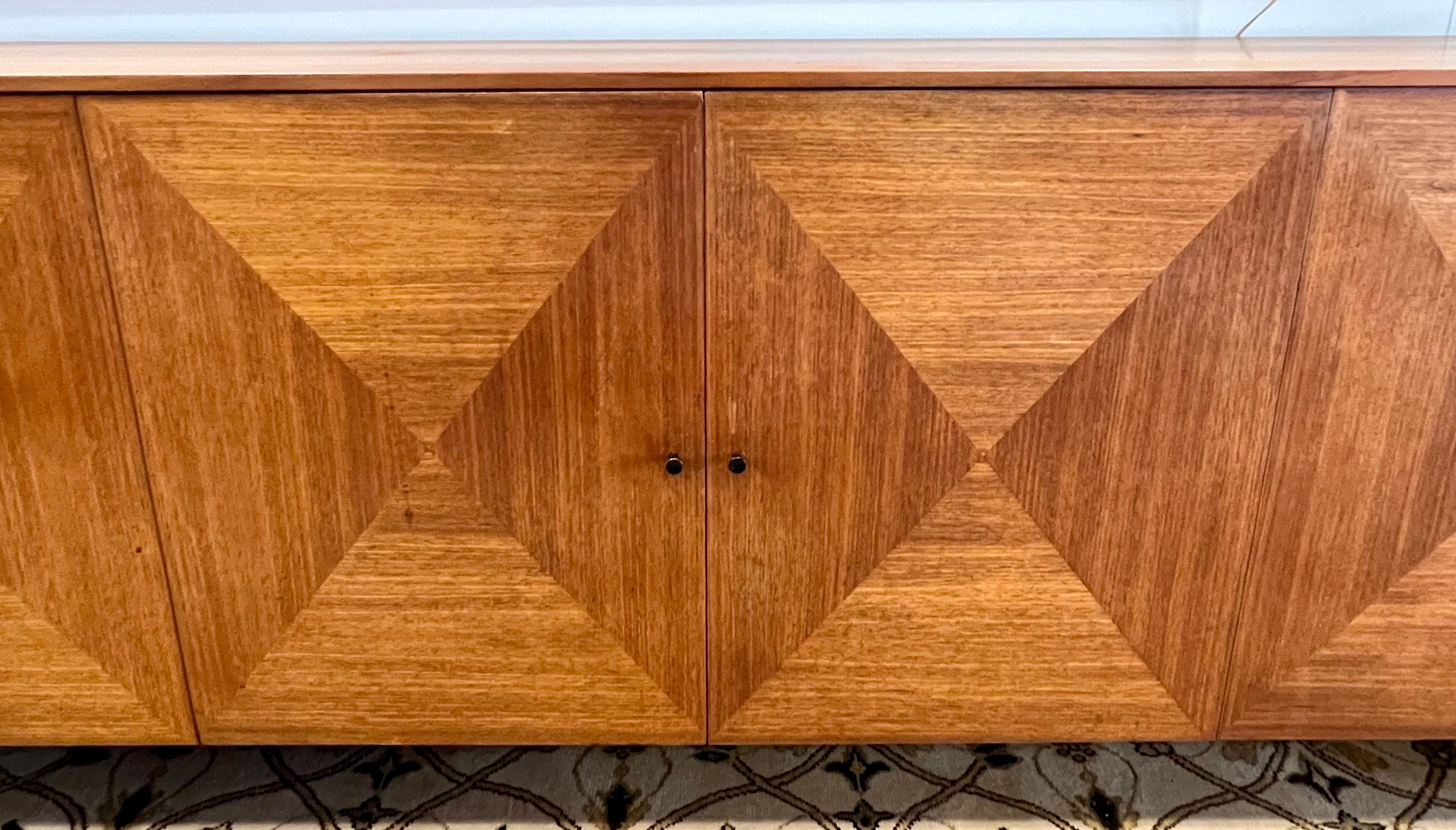 Chrome John Stuart Signed Mid-Century Modern Credenza Sideboard Buffet Server Bar