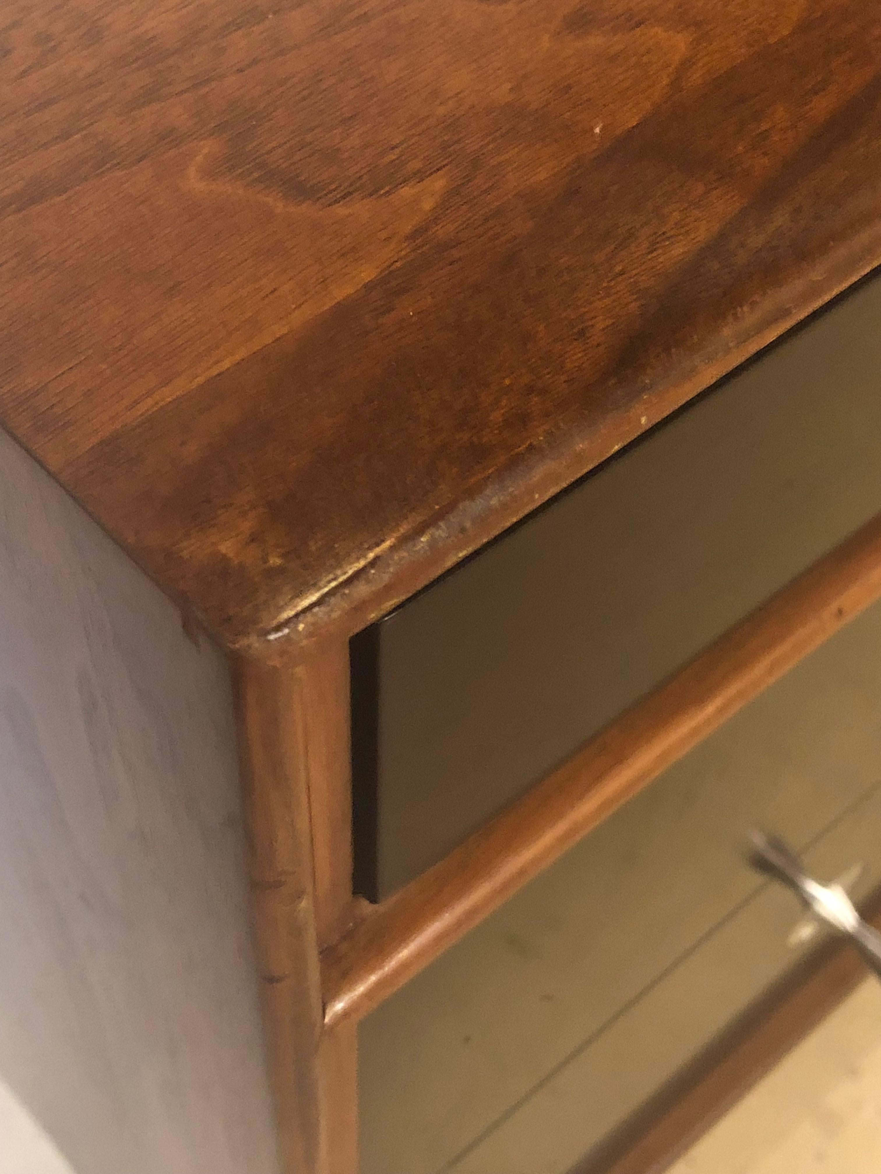 John Stuart Style Ebony and Teak Polished Mid-Century Modern Desk / Vanity 1