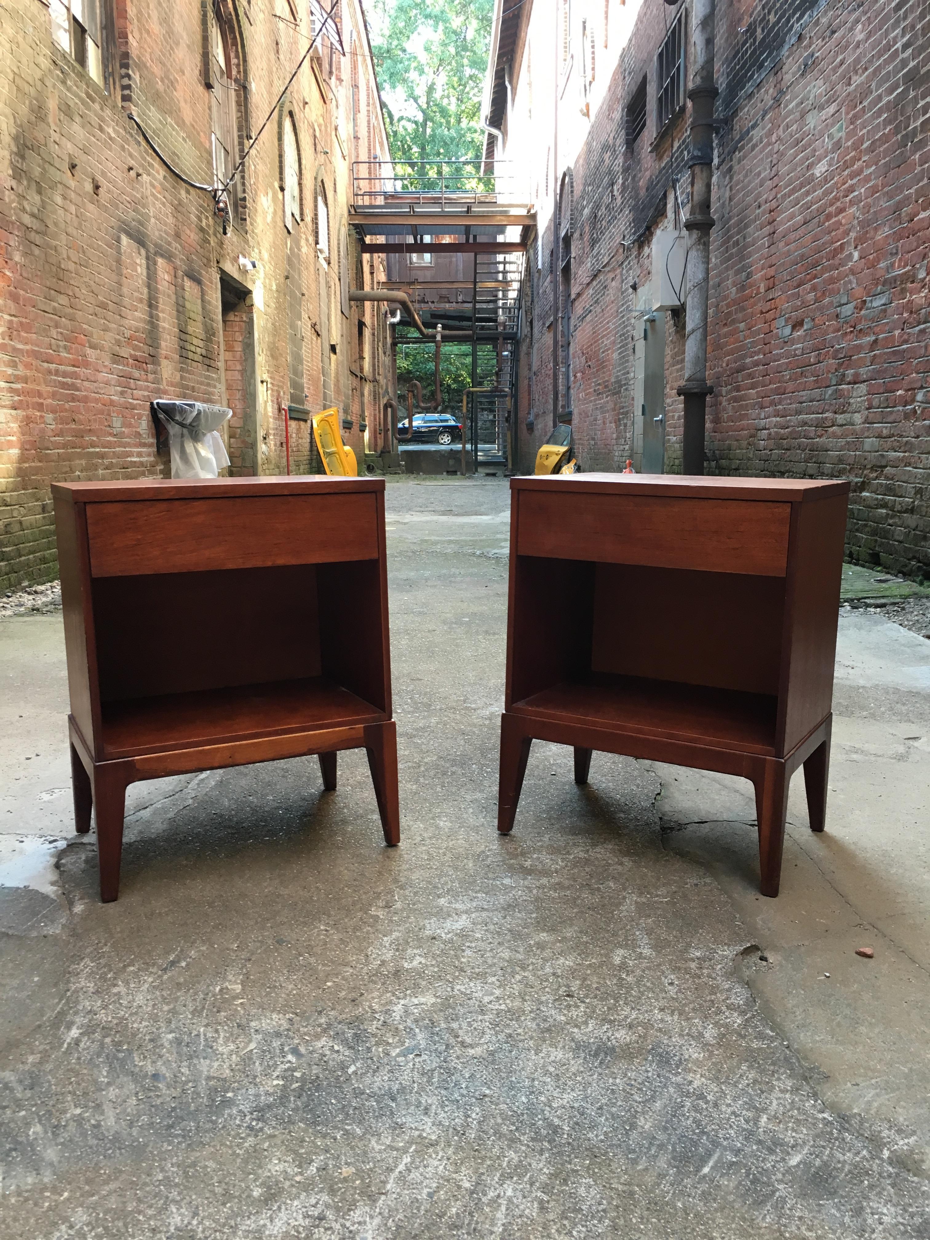 Mid-20th Century John Stuart Teak End Tables