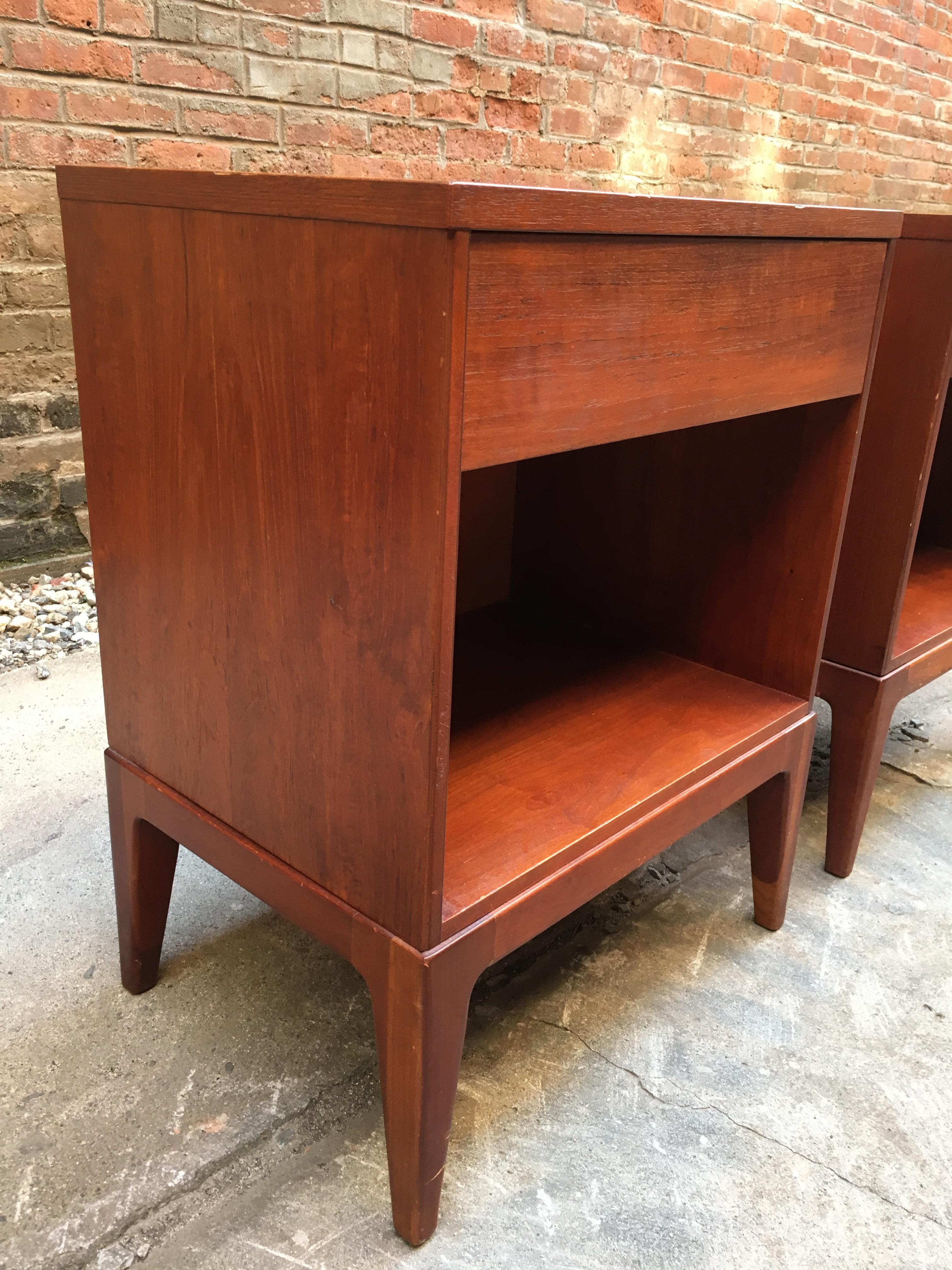 John Stuart Teak End Tables 1