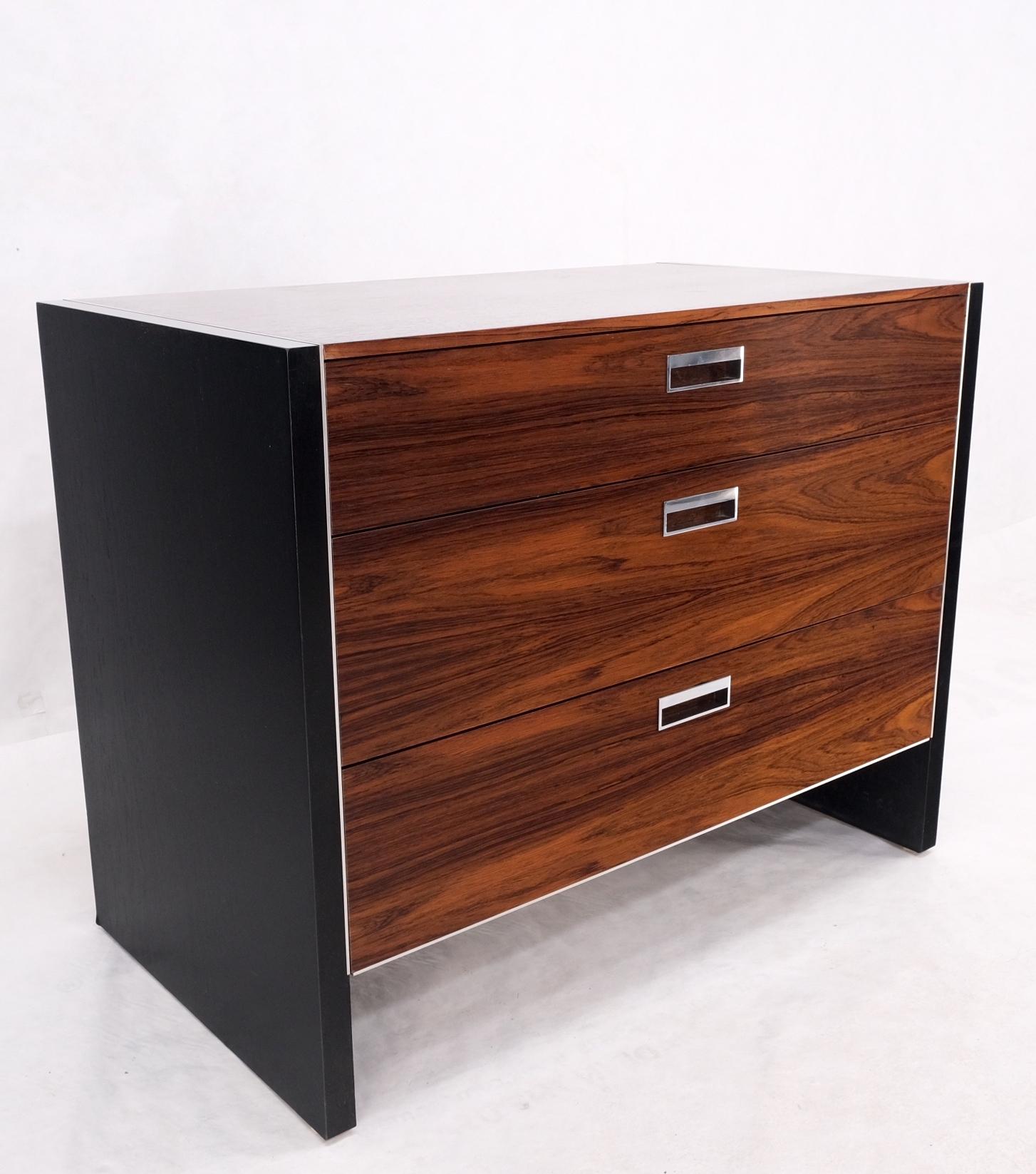 John Stuart Three Drawer Rosewood Bachelor Chest Mid Century Console Stand Mint! For Sale 8
