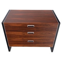 Vintage John Stuart Three Drawer Rosewood Bachelor Chest Mid Century Console Stand Mint!