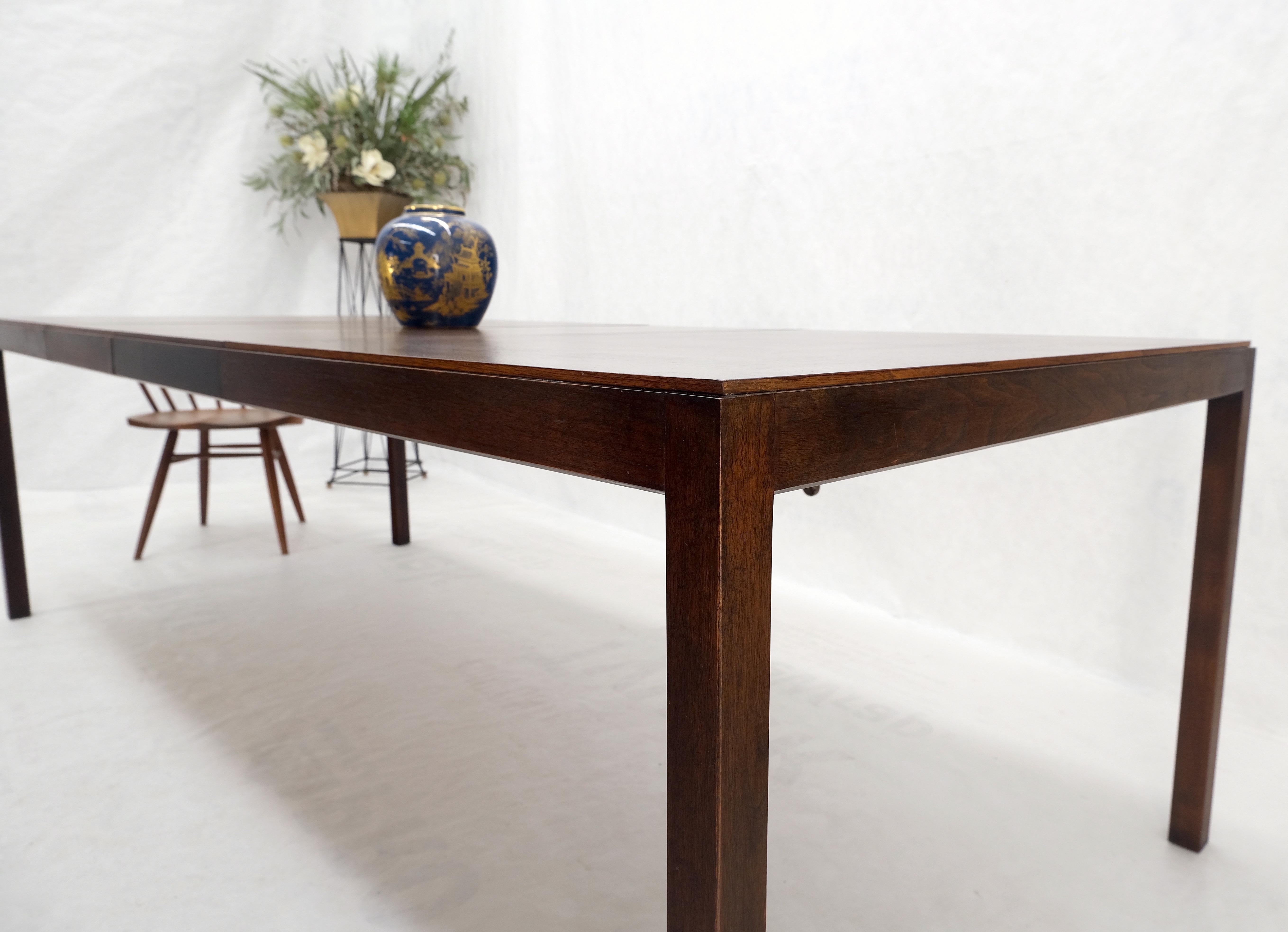 Table de salle à manger rectangulaire mi-siècle moderne à deux feuilles de John Stuart MINT ! en vente 4