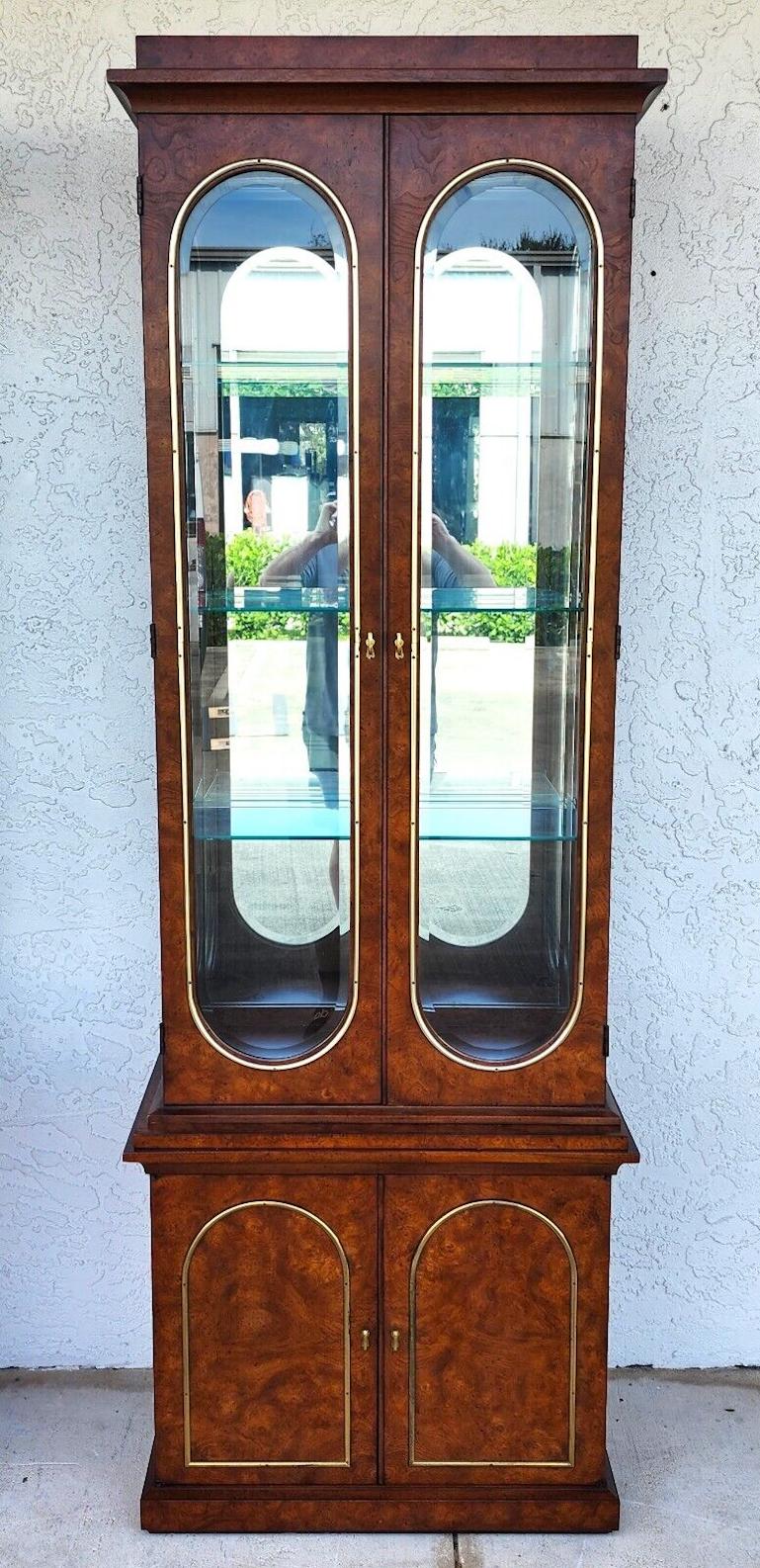 For FULL item description click on CONTINUE READING at the bottom of this page.

Offering One Of Our Recent Palm Beach Estate Fine Furniture Acquisitions Of An
Set of 2 Exceptional Mid-Century 2 Door Display Cases Vitrines by John Stuart
Finished
