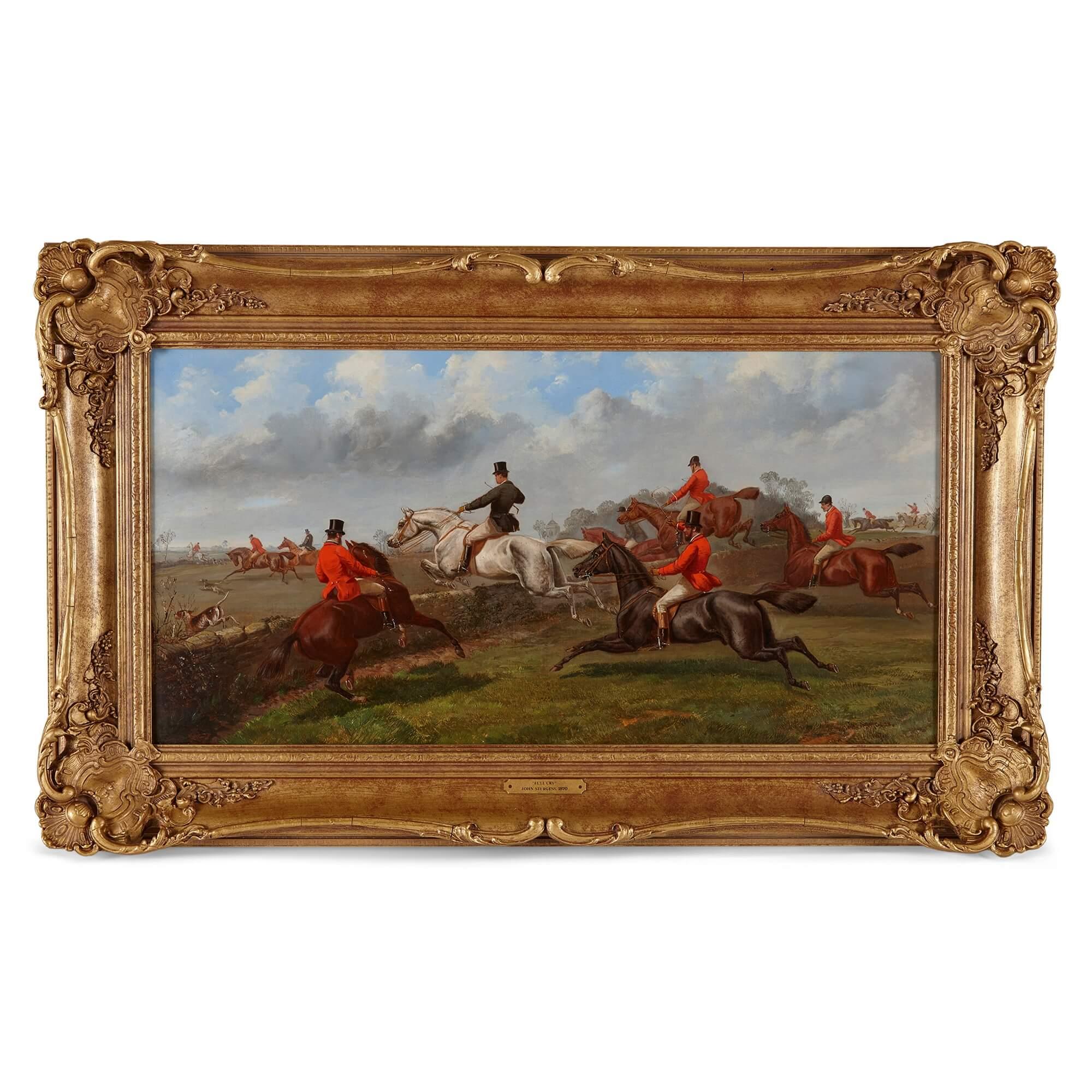 Paire de peintures anglaises anciennes de chevaux par Sturgess en vente 3