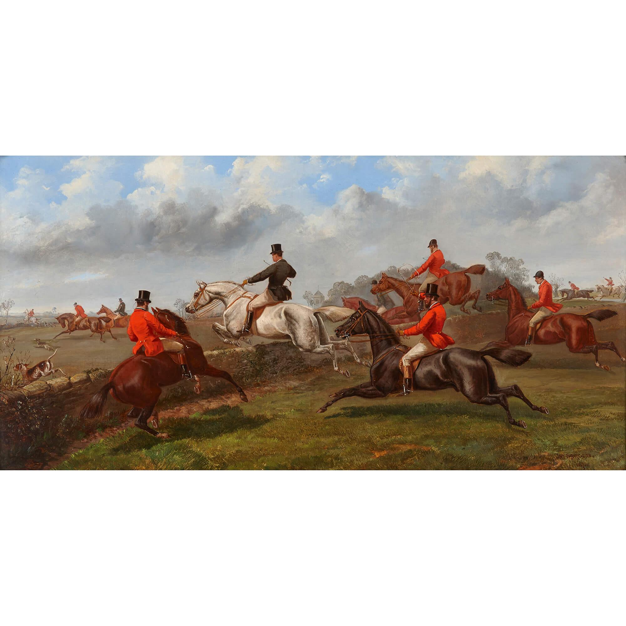 Paire de peintures anglaises anciennes de chevaux par Sturgess en vente 4