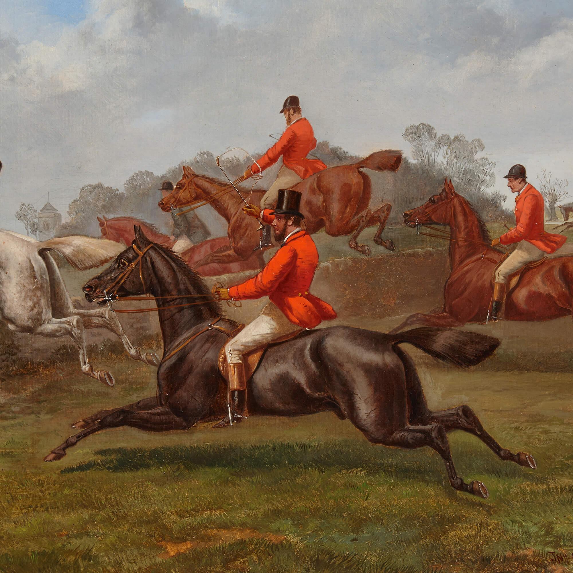 Paire de peintures anglaises anciennes de chevaux par Sturgess en vente 5